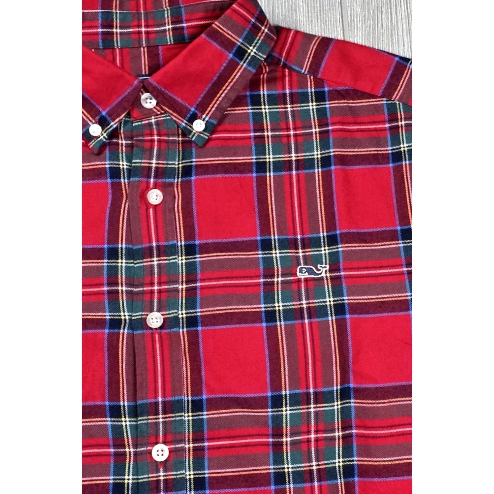 Vineyard Vines VINEYARD VINES Whale Shirt Mens M Red Plaid Classic Fit Button Up Long Sleeve Shirt Size US M / EU 48-50 / 2 - 3 Thumbnail