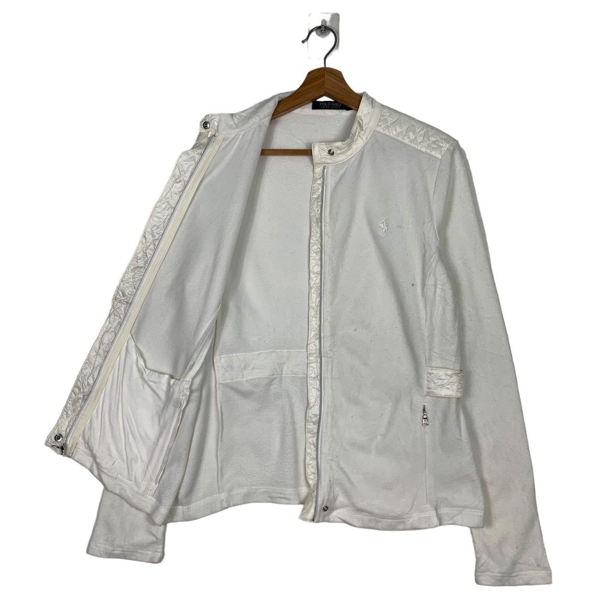Polo Ralph Lauren POLO GOLF Ralph Lauren White Fleece Jacket #0202-C10 Size M / US 6-8 / IT 42-44 - 9 Thumbnail