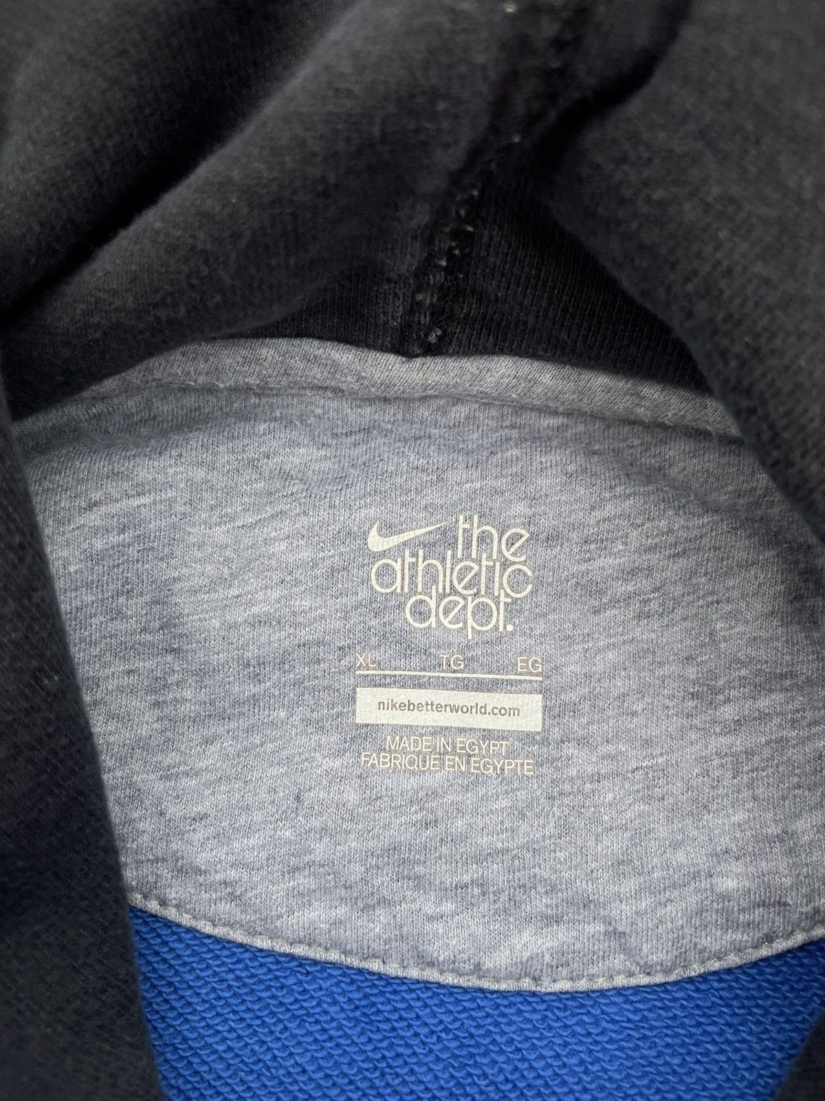 Nike × Vintage Hoodie Nike Vintage Athletic Blue Swoosh Size US XL / EU 56 / 4 - 6 Thumbnail