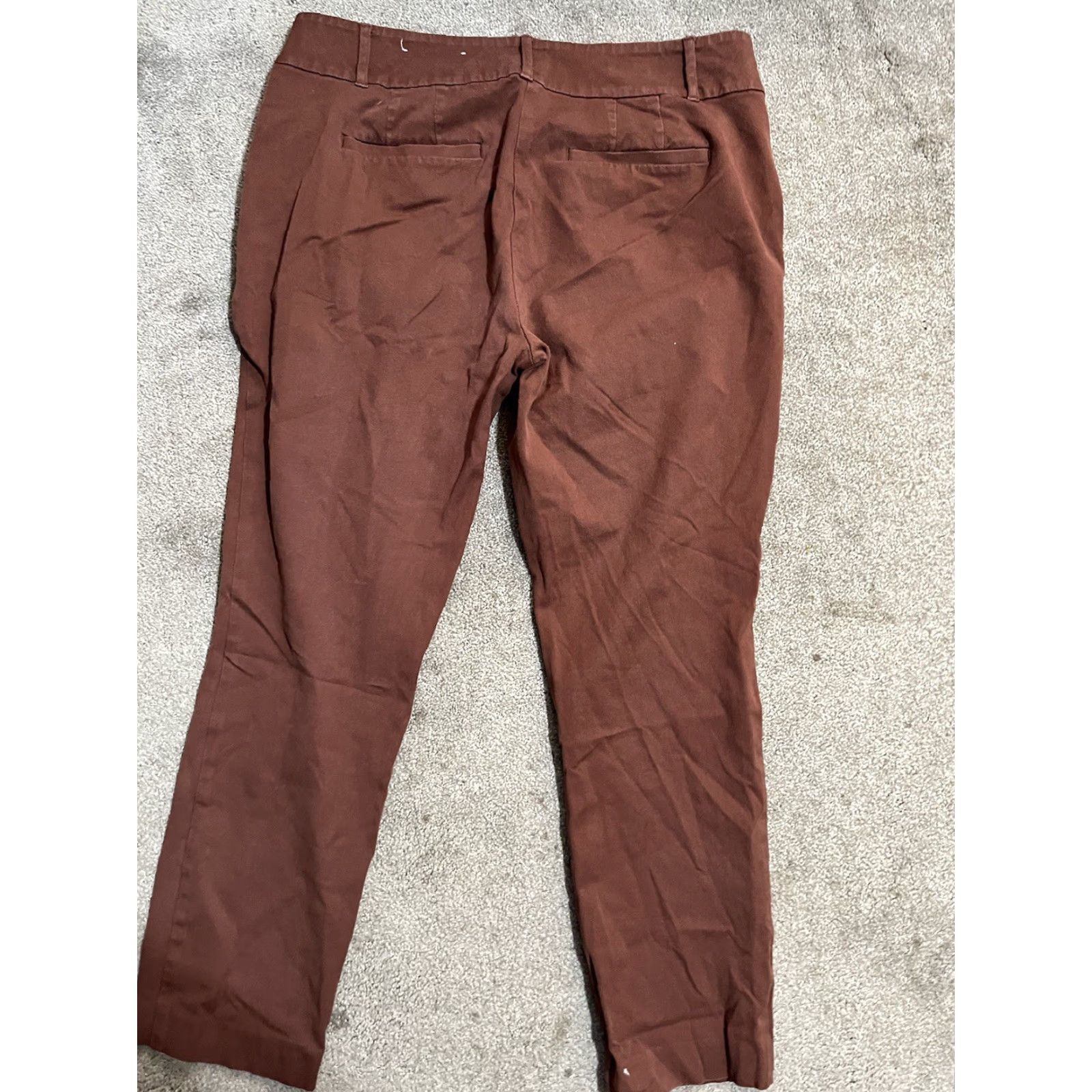 Loft LOFT Brown Dress Pants Women's Size 8 Pockets Skinny Ankle Regular Rise Mid Cotton Spandex Viscose Stretch Size 30" / US 8 / IT 44 - 3 Thumbnail
