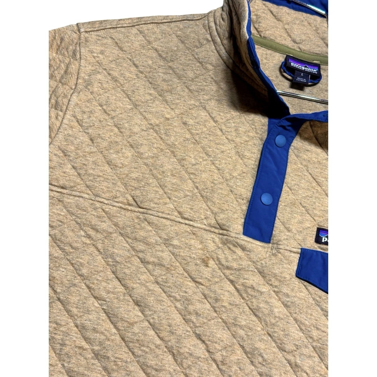 Patagonia Patagonia Quilt Snap-T Pullover Sweater Men Large Beige 1/4 Zip Pockets Logo Knit Mock Neck Vintage: No Size US L / EU 52-54 / 3 - 6 Thumbnail