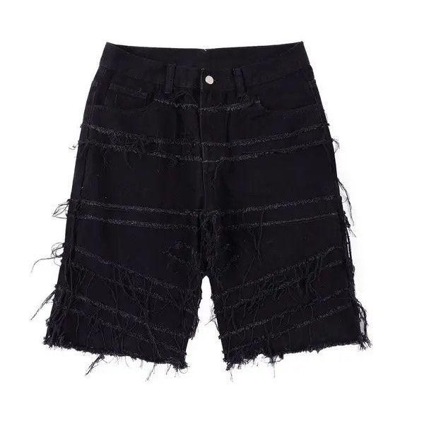 Other VIBE Black Distressed Denim Shorts Size US 30 / EU 46 - 5 Thumbnail