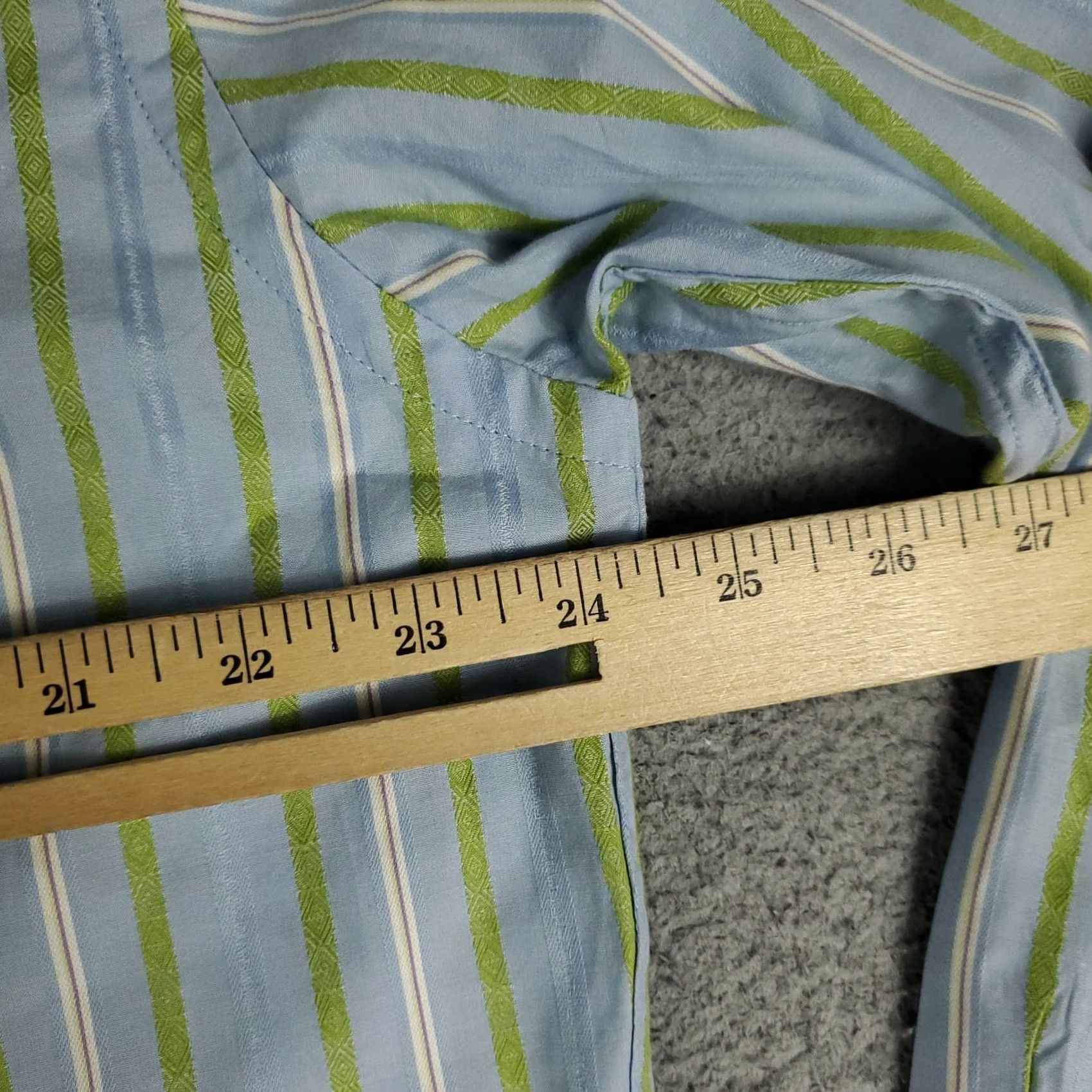 Robert Graham Robert Graham Shirt Mens Large Blue Green Striped Button-Up Long Sleeve Casual Business Formal Workwear Modern Classic Preppy Size US L / EU 52-54 / 3 - 5 Thumbnail