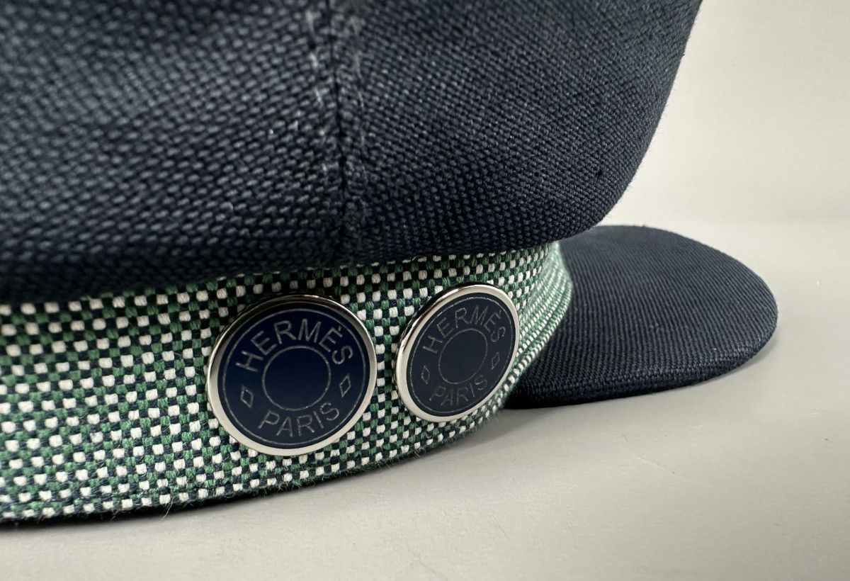 Hermes Hermes - 2010 Cavalle Casquette Hat - Logo on Buttons - Navy Size ONE SIZE - 7 Thumbnail