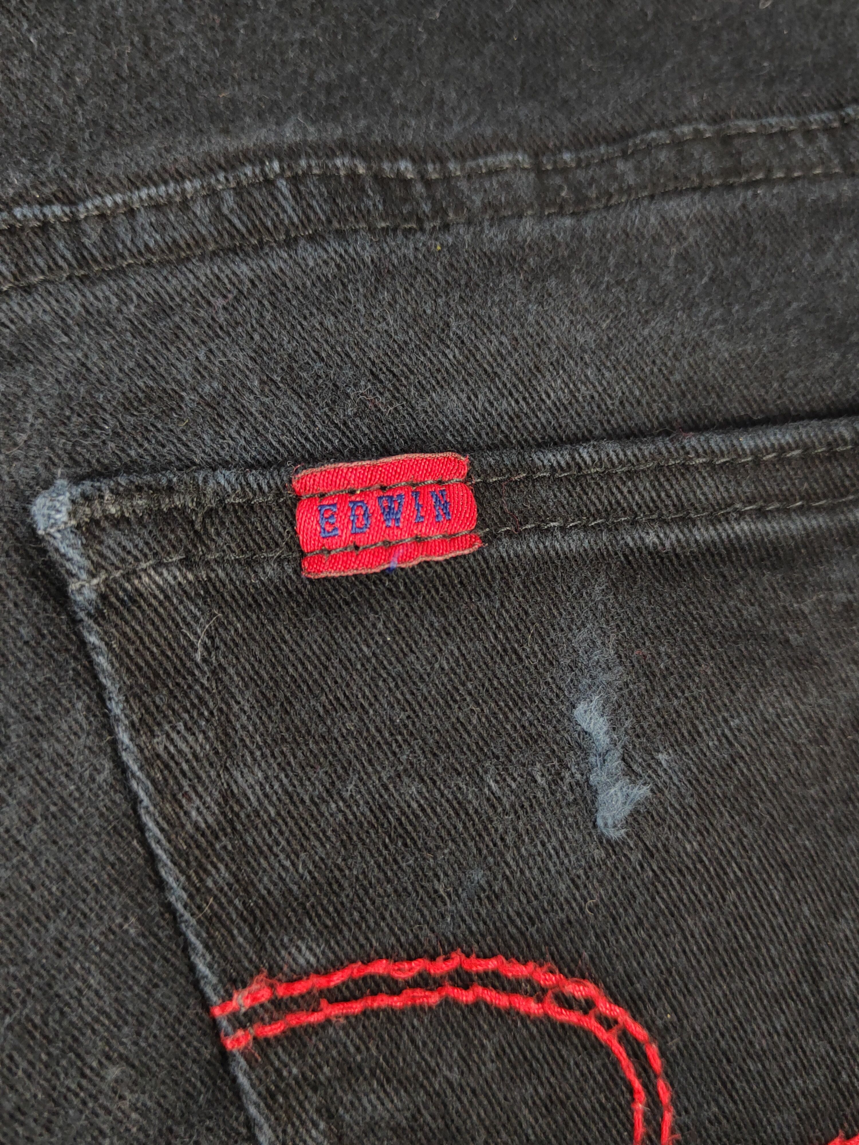 Edwin Edwin Black Distressed Ripped denim Jeans #W1501 Size US 30 / EU 46 - 10 Thumbnail