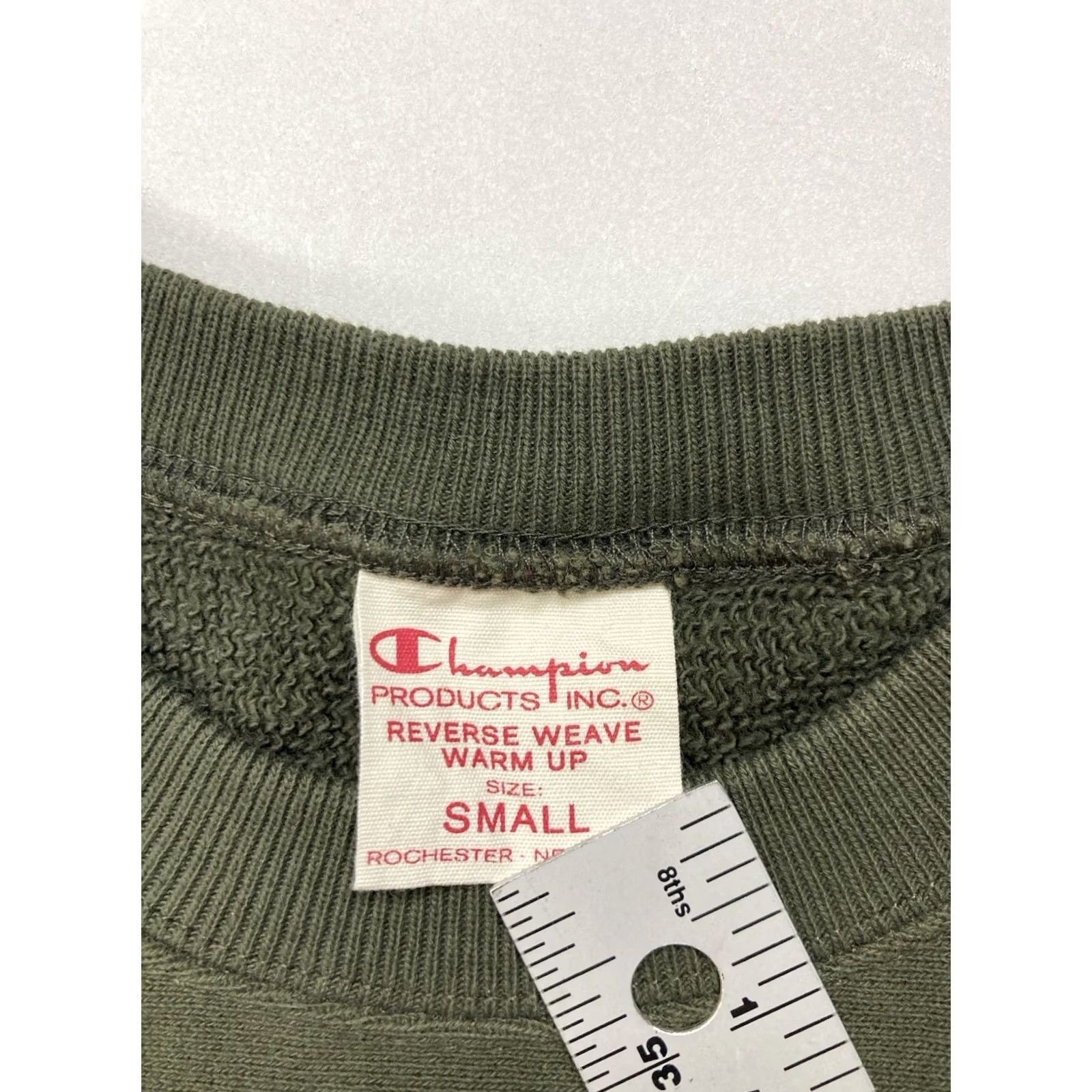 Champion VINTAGE Champion Reverse Weave Sweatshirt Women Small Olive Green Size S / US 4 / IT 40 - 4 Thumbnail