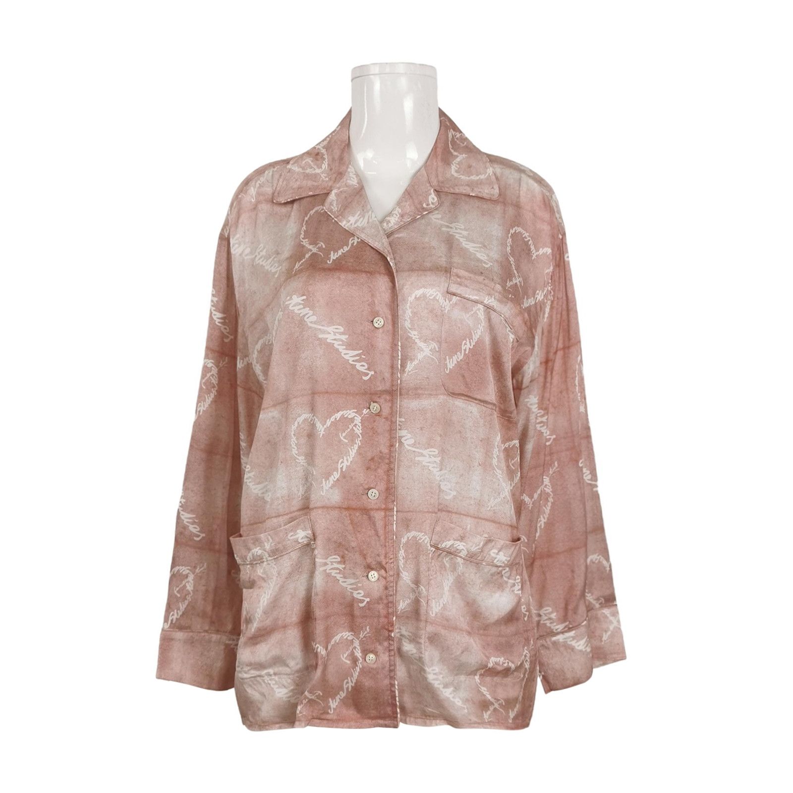 Acne Studios Acne Studios XXS Lapel Shirt with Heart Print Size XXS / US 00 / IT 34 - 1 Thumbnail