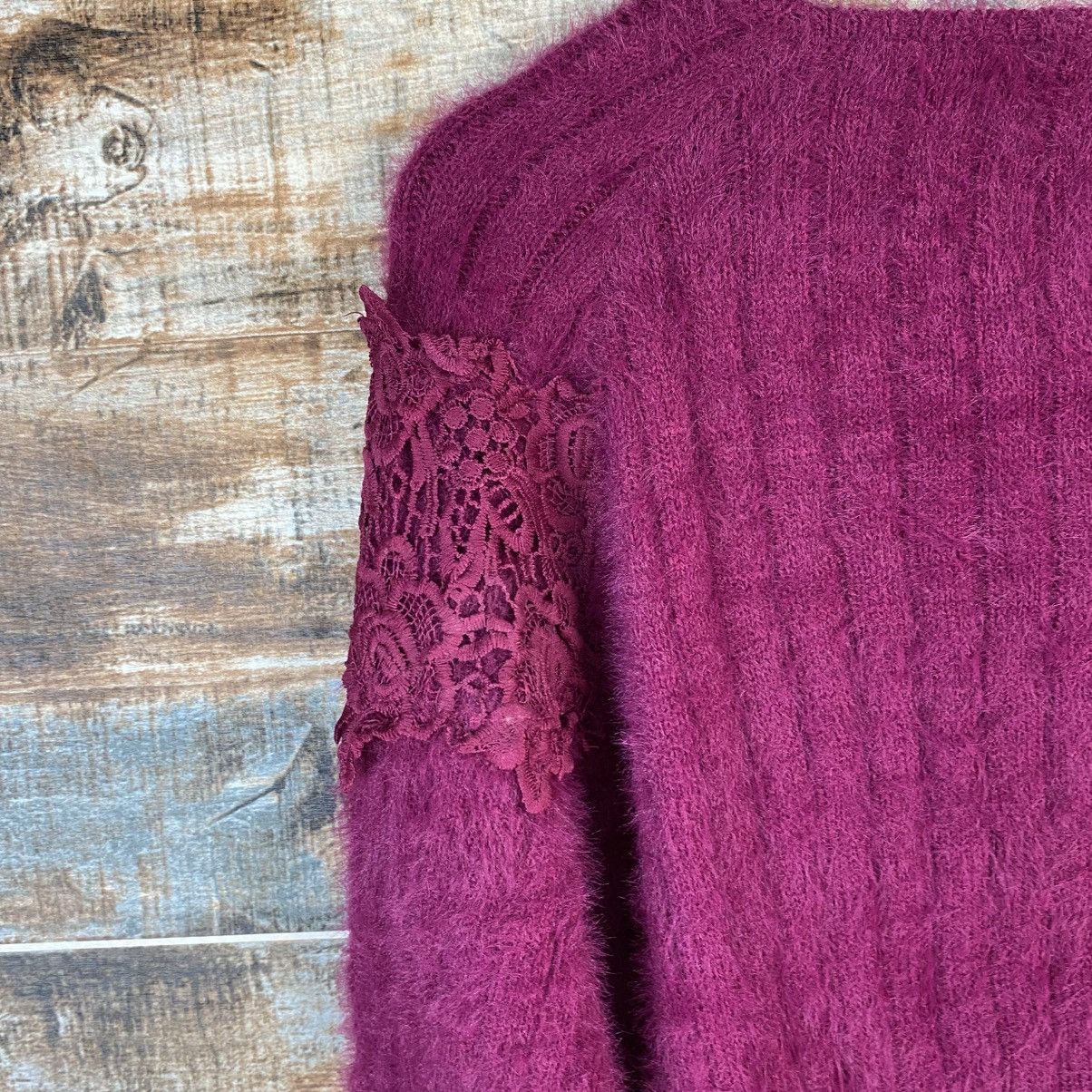 Japanese Brand DL A.G Plus Purple fur shaggy Knitwear #C1065 Size S / US 4 / IT 40 - 19 Thumbnail