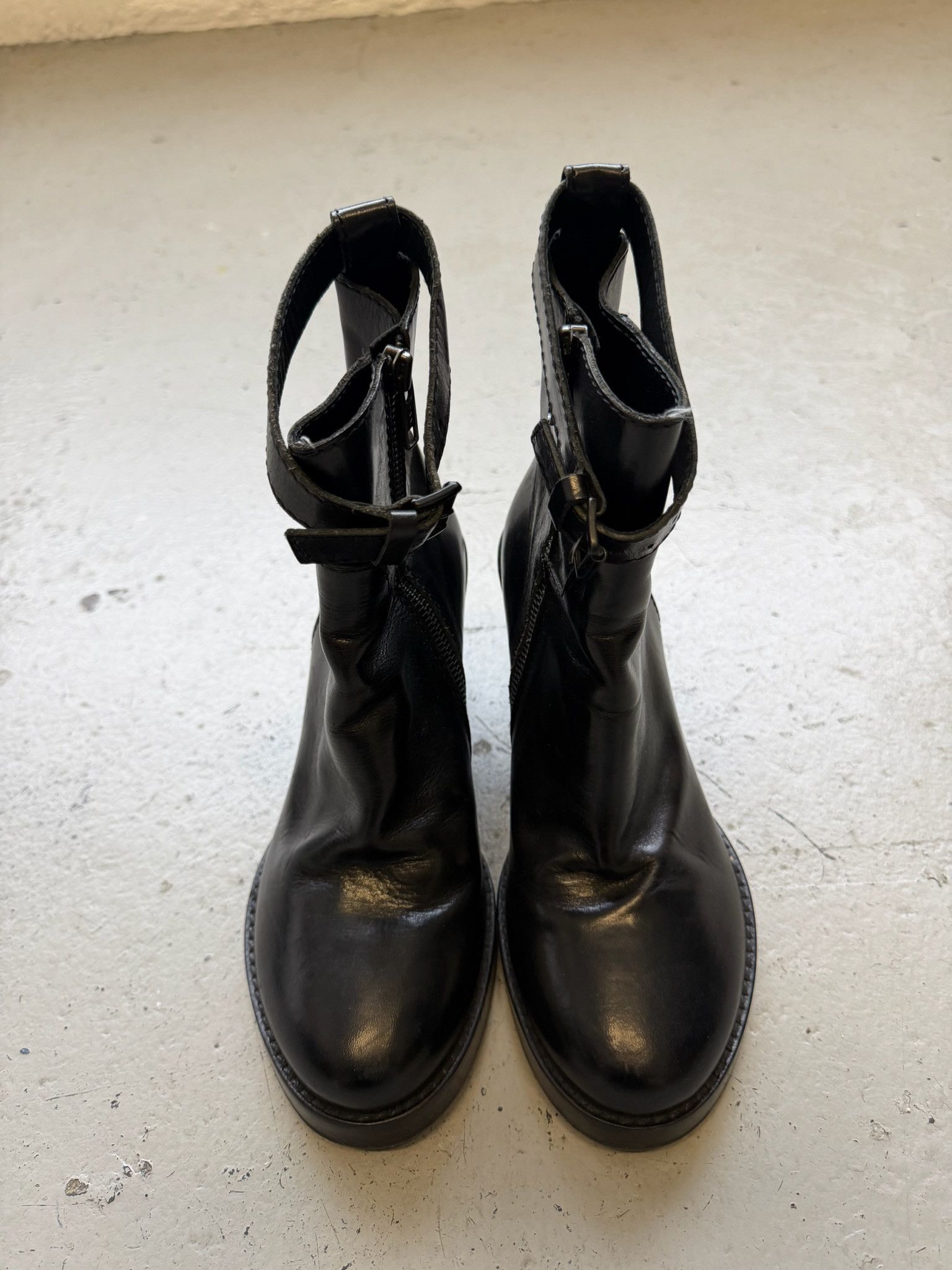 Ann Demeulemeester Ann Demeulemeester FW09 Calf Leather Wedge Boots Size US 6.5 / IT 36.5 - 3 Thumbnail