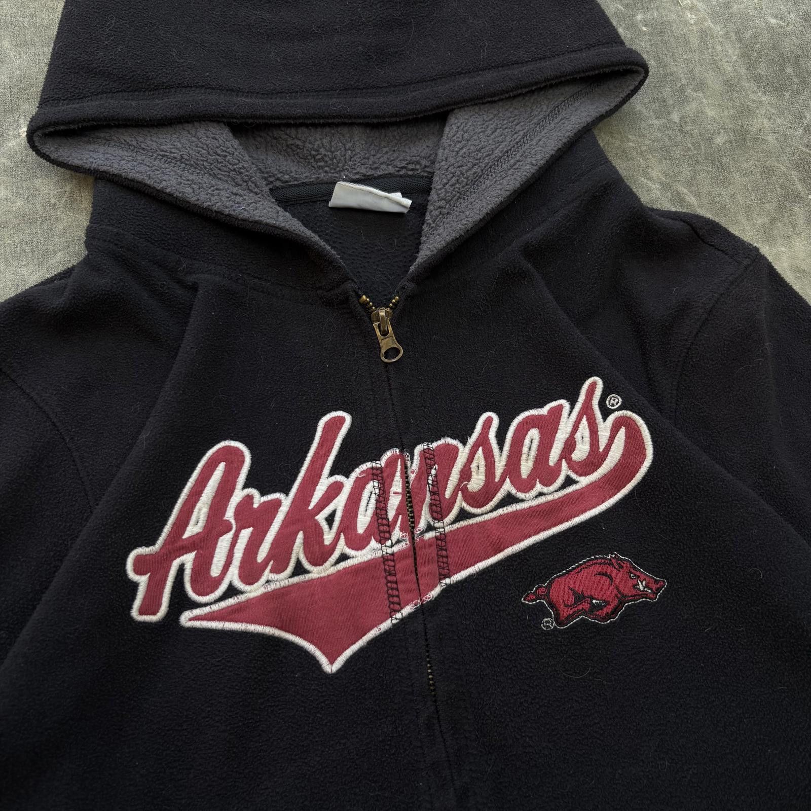 Vintage Vintage Y2K Arkansas Razorbacks Sport Fleece Full Zip Hoodie Size US M / EU 48-50 / 2 - 2 Thumbnail