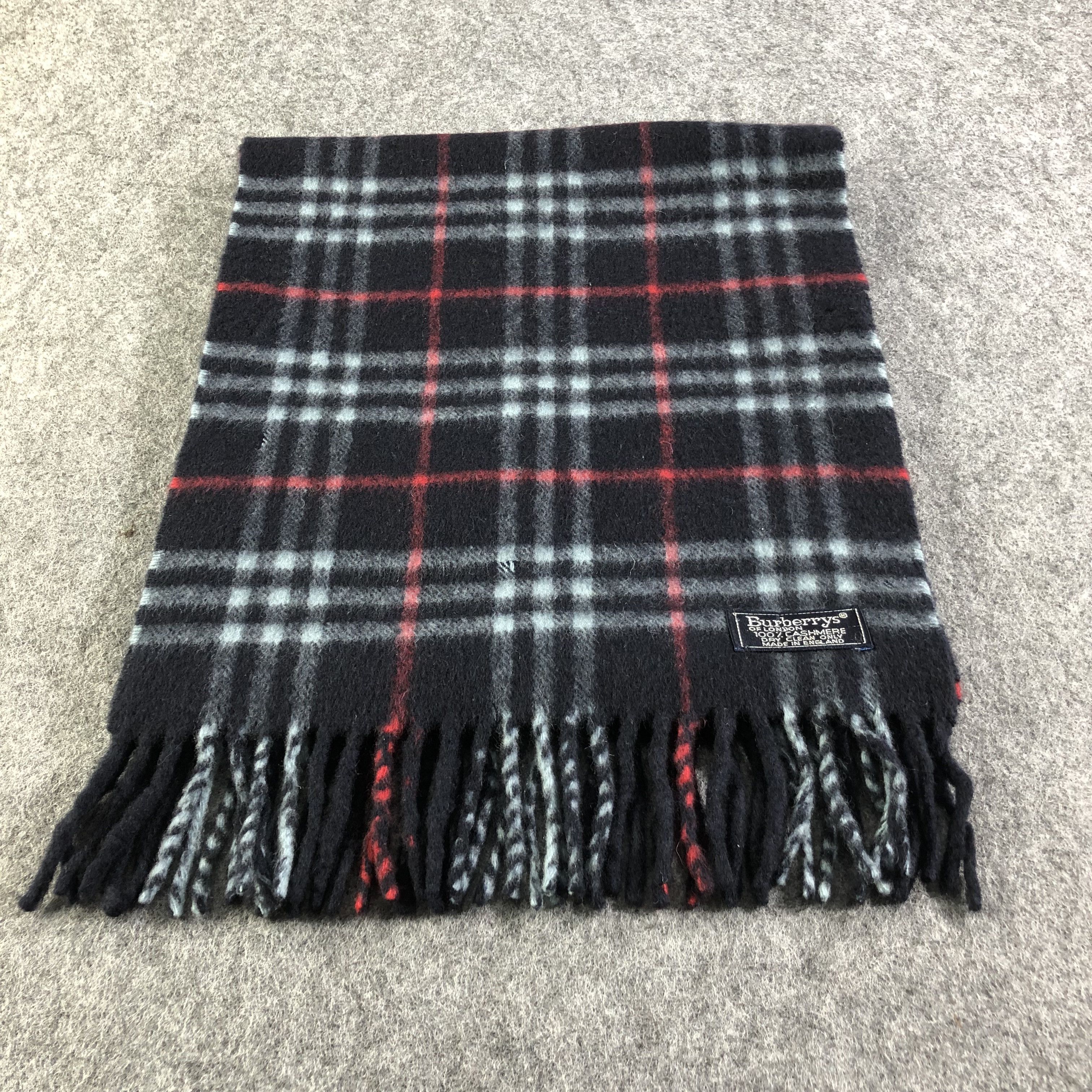 Burberry Burberrys Blue Nova Check Cashmere Scarf Muffler V1595 Size ONE SIZE - 2 Thumbnail