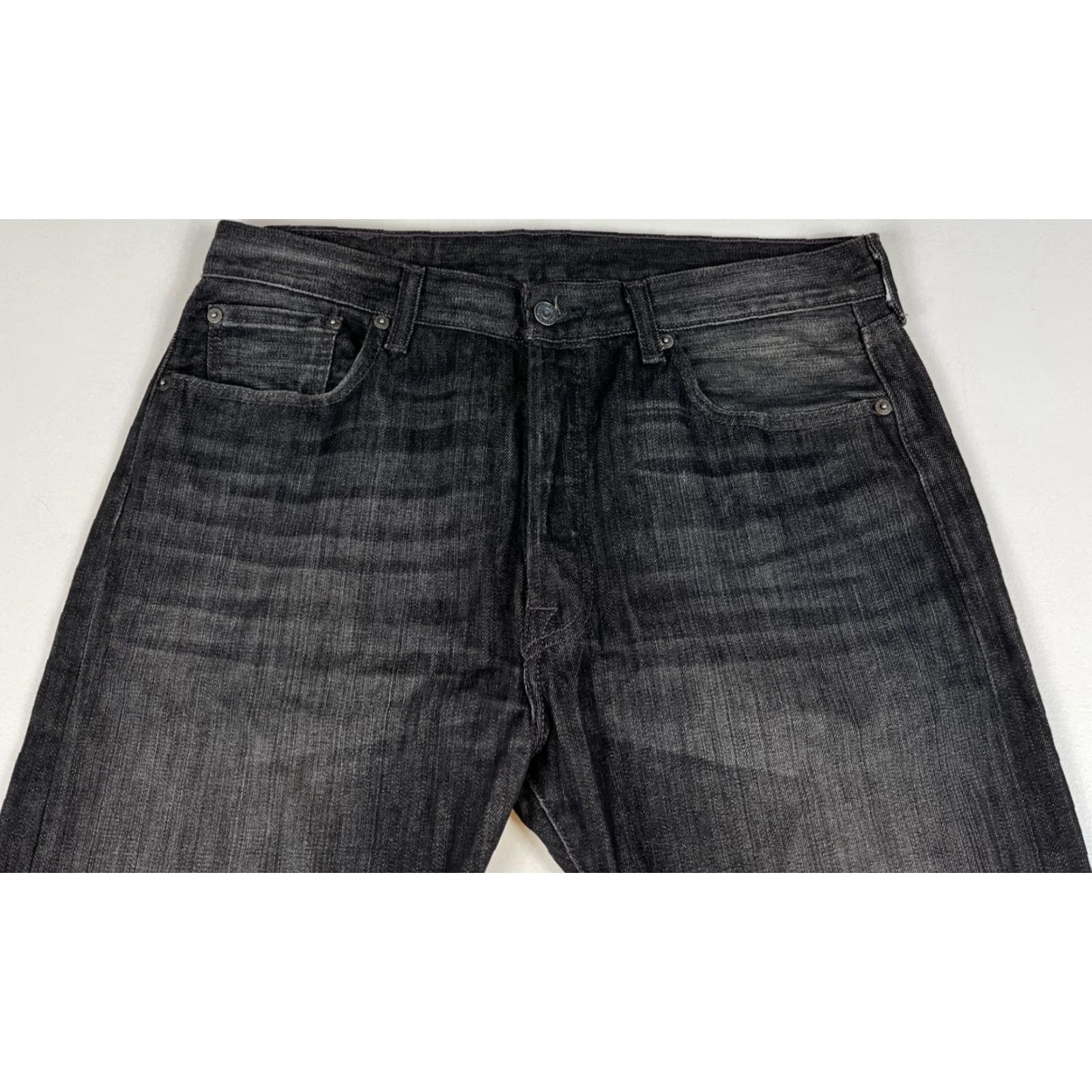Levi's Levi's 501 Jeans Black Charcoal Wash Sz 34x32 Men Denim Straight Belt Loops 501 Series Regular Jeans Mens Size US 34 / EU 50 - 3 Thumbnail