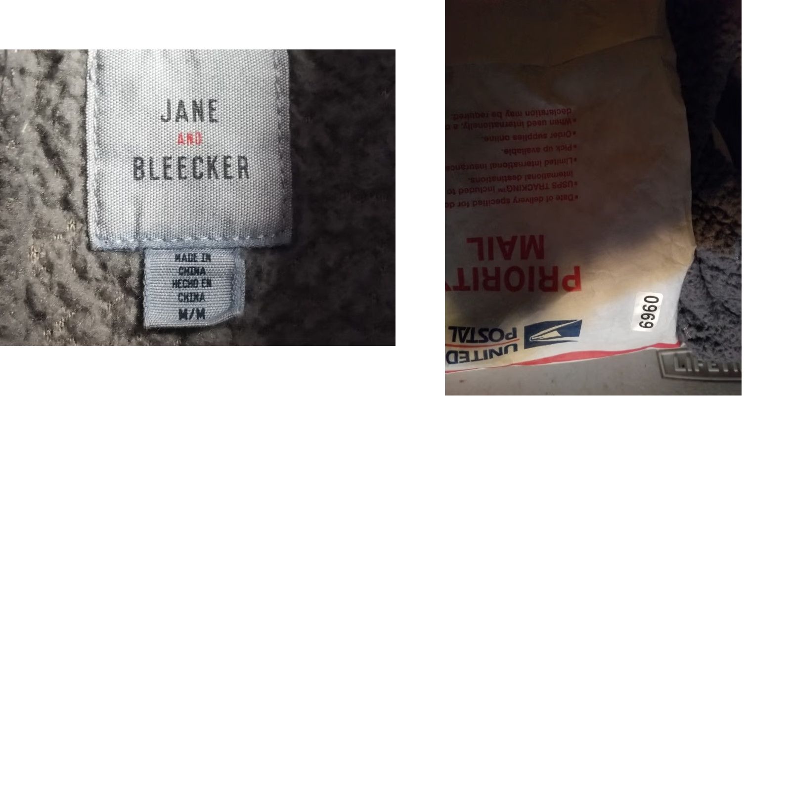Vintage Jane and Bleecker Pullover Shirt Women M Gray Fleece High Neck Long Sleeve Casual Tunic Comfort See Sleeve Size M / US 6-8 / IT 42-44 - 9 Thumbnail