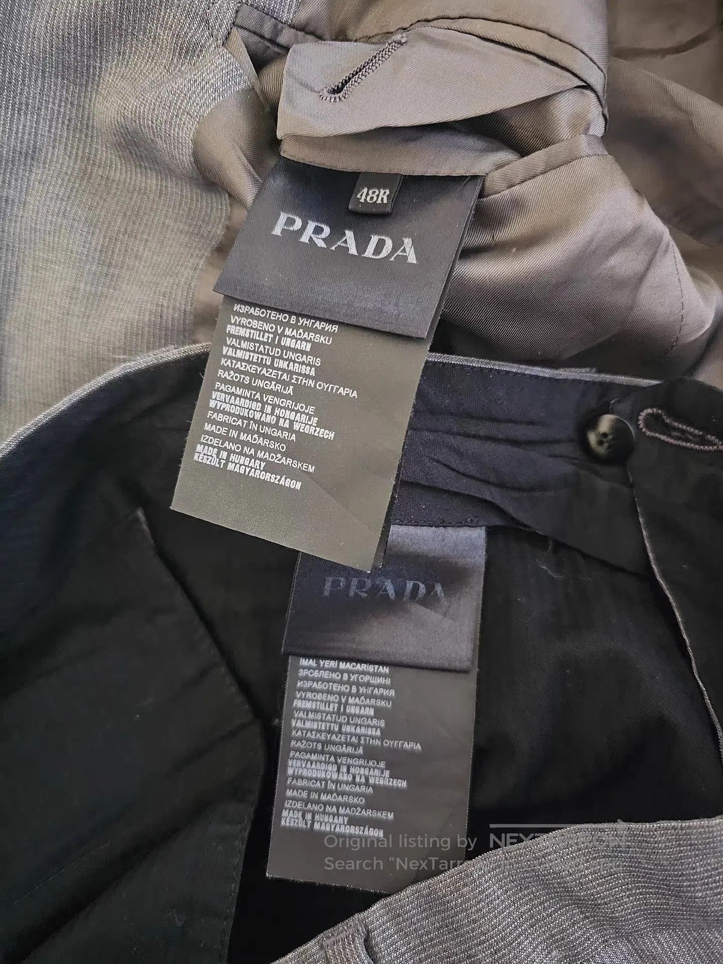 Prada Gray Two-Piece Suit Set. Size US M / EU 48-50 / 2 - 8 Thumbnail