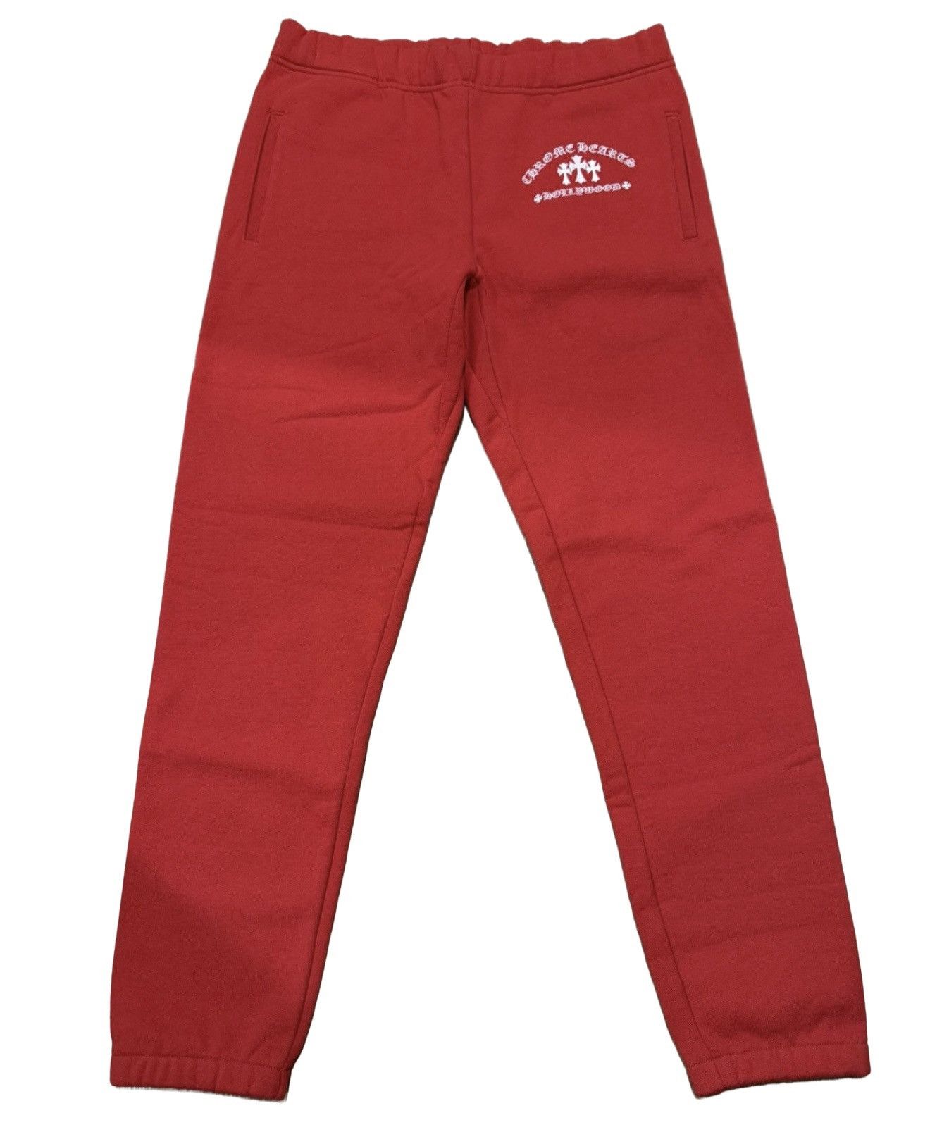 Chrome Hearts Red Triple Cross Embroidered Sweatpants Size US 38 / EU 54 - 1 Thumbnail