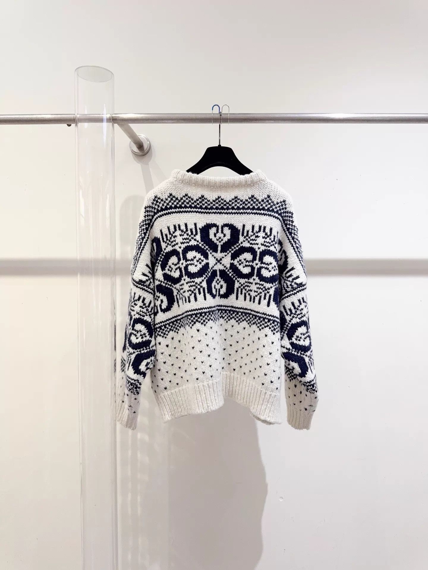 Celine Celine Triomphe Fair Isle Wool-Cashmere Sweater M Size M / US 6-8 / IT 42-44 - 3 Thumbnail