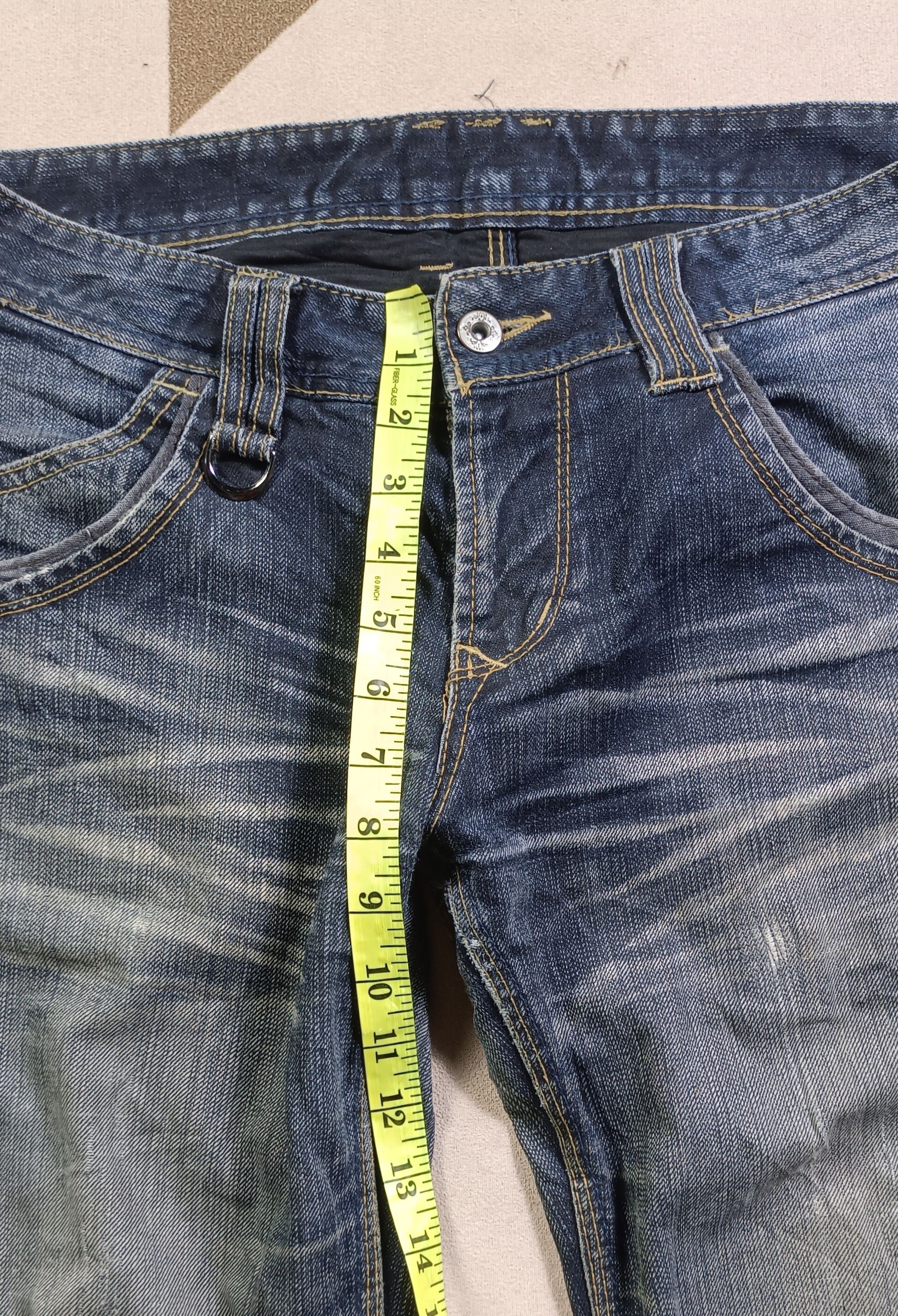 Japanese Brand HideAways Flare INDIGO Distressed Jeans Size US 32 / EU 48 - 16 Thumbnail