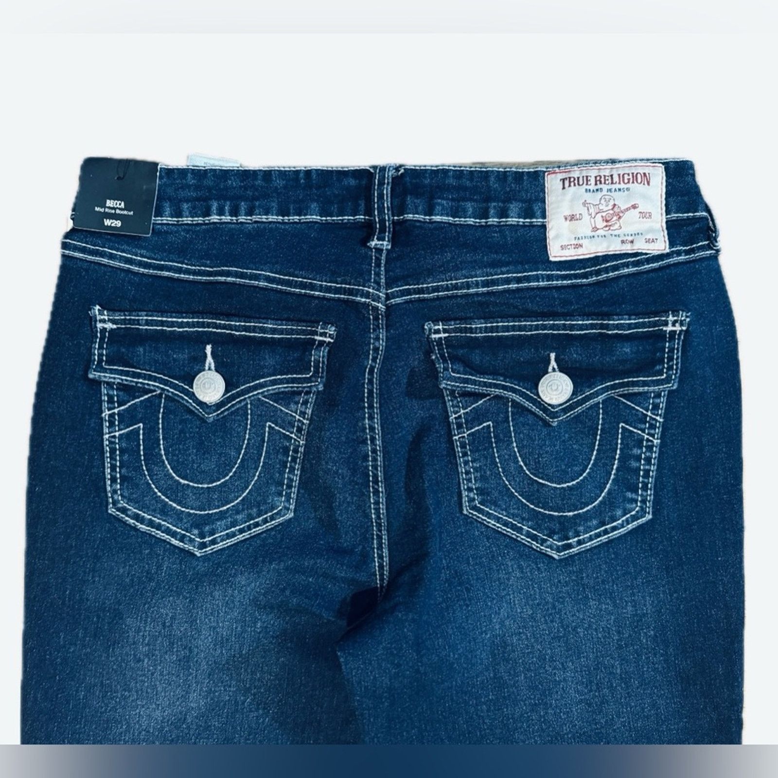 True Religion TRUE RELIGION BECCA BUTTON FRONT FLAP BOOTCUT JEANS. Size 29" - 2 Thumbnail
