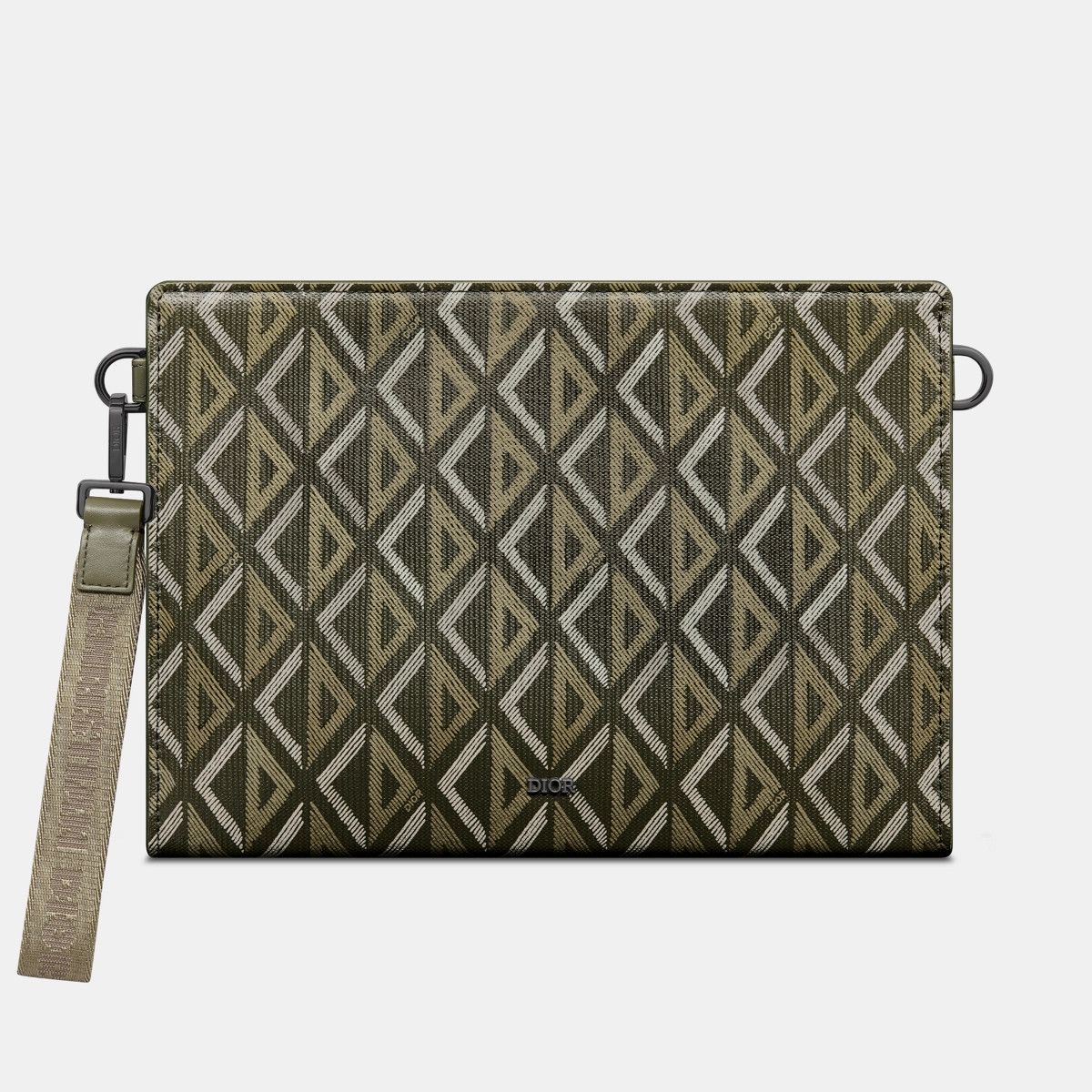 Dior o1bcso1str0126 Size:OS/A5 Triangle Pouch in Khaki Green Size ONE SIZE - 1 Thumbnail