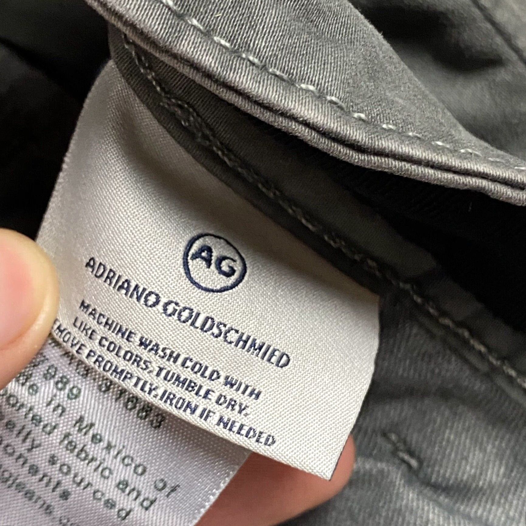 Vintage VINTAGE AG Adriano Goldschmied The Lux Khaki Chino Pants Mens Size 34 Grey Stretch Relaxed Size US 34 / EU 50 - 5 Thumbnail