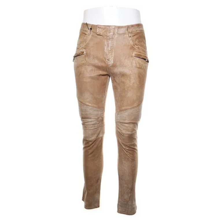 Balmain F/W13 Lambskin Leather Biker Pants by Oliver Rousting Size US 36 / EU 52 - 1 Thumbnail