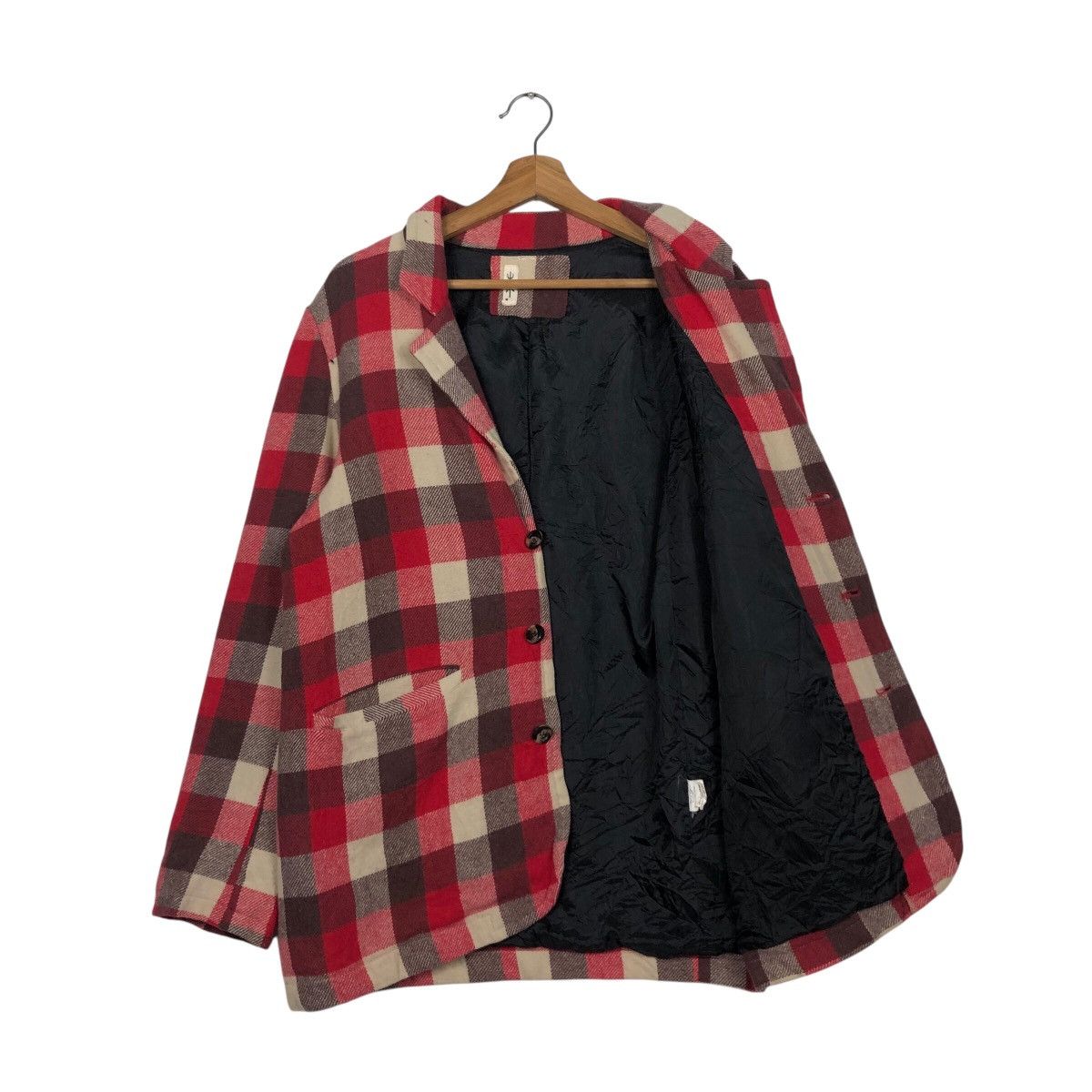Flannel × Japanese Brand × Vintage 📌Vintage Chore Work Jacket Hikari Shoji Tartan Issey Miyake Size US M / EU 48-50 / 2 - 12 Thumbnail