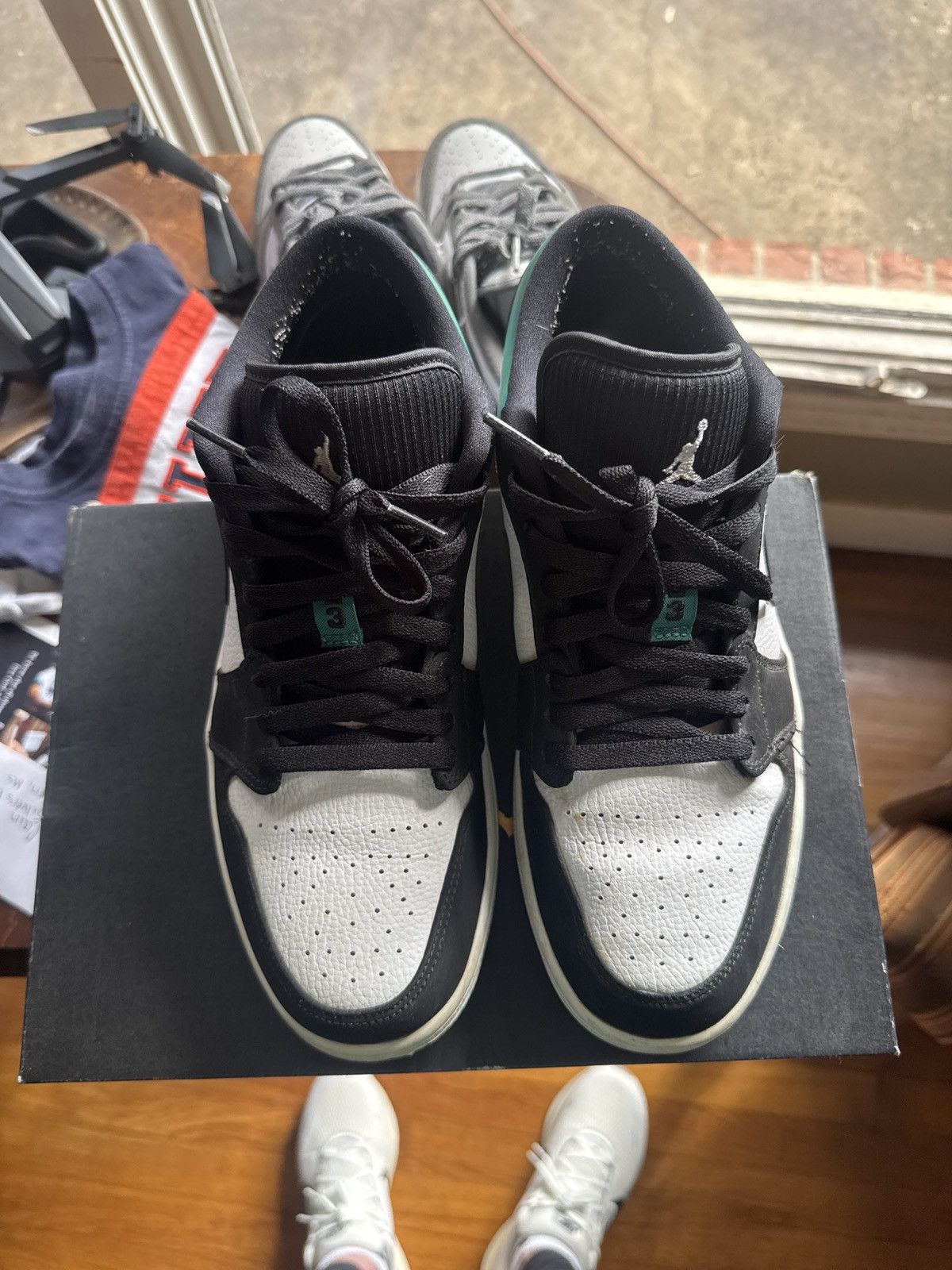 Jordan Brand × Nike Jordan 1 low-Mystic Green Size US 9.5 / EU 42-43 - 5 Thumbnail