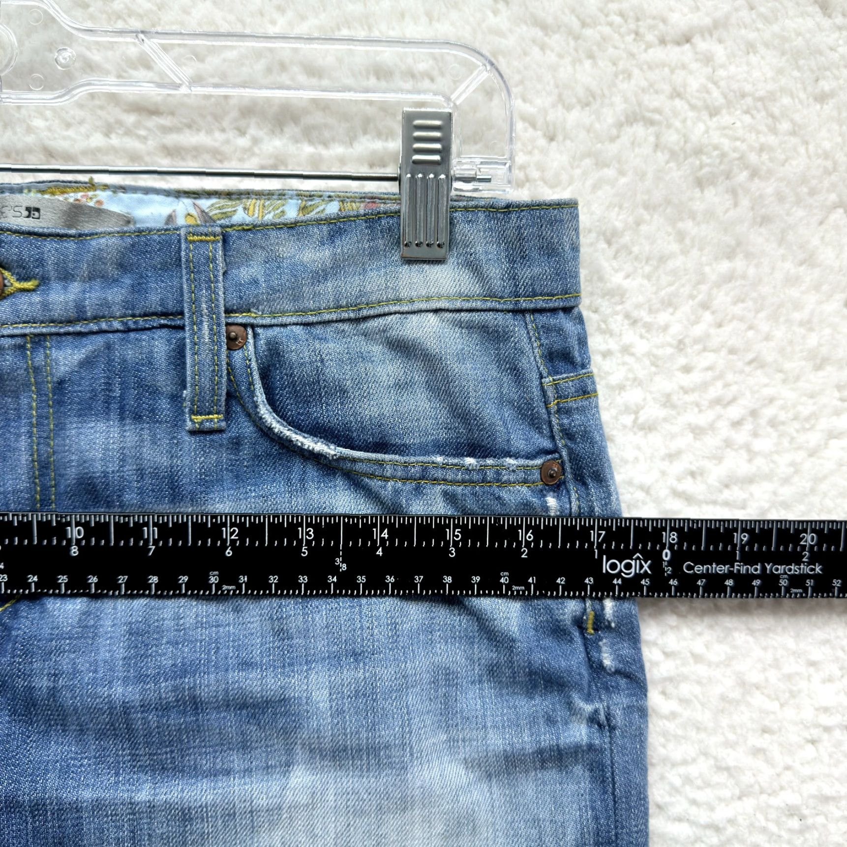 Vintage VINTAGE Joe's Jeans Denim Mini Skirt 10 29 Large Low Rise Distressed Blue Women's 90s Size 36" / US 14 / IT 50 - 5 Thumbnail