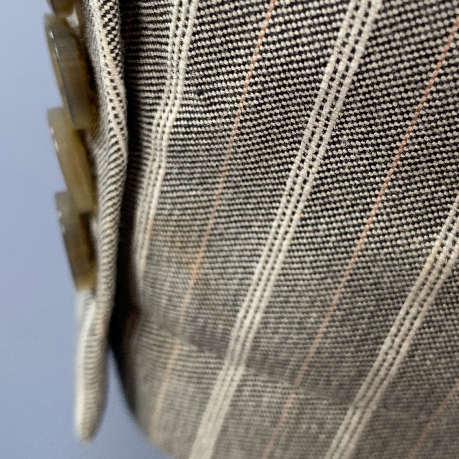 Other VESTIMENTA Taupe White Stripe Cotton Notch Lapel Sport Coat Size 42R - 6 Thumbnail