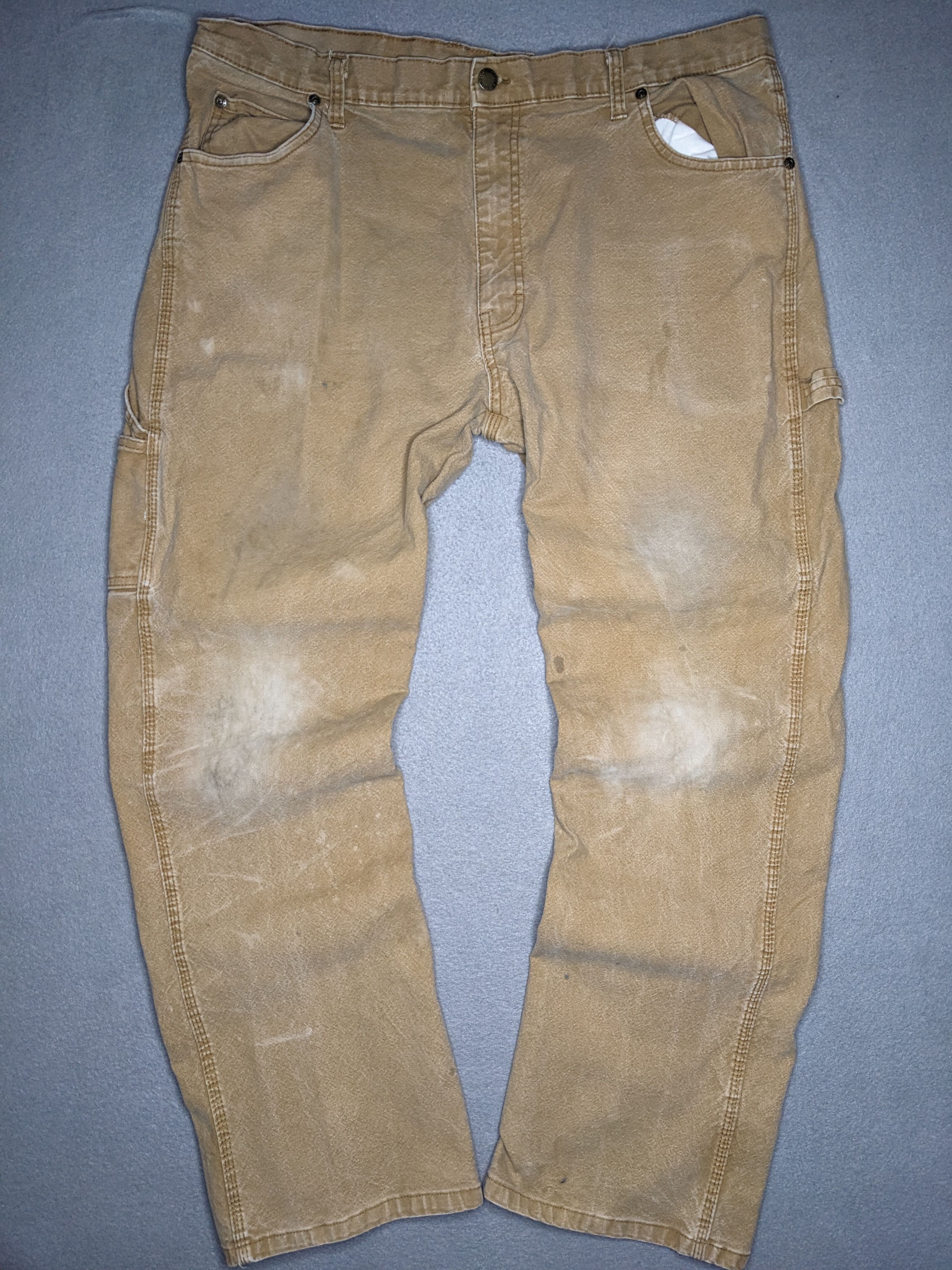 Dickies Dickies Carpenter Pants 38x30 Canvas Beige Distressed Faded Size US 38 / EU 54 - 1 Thumbnail