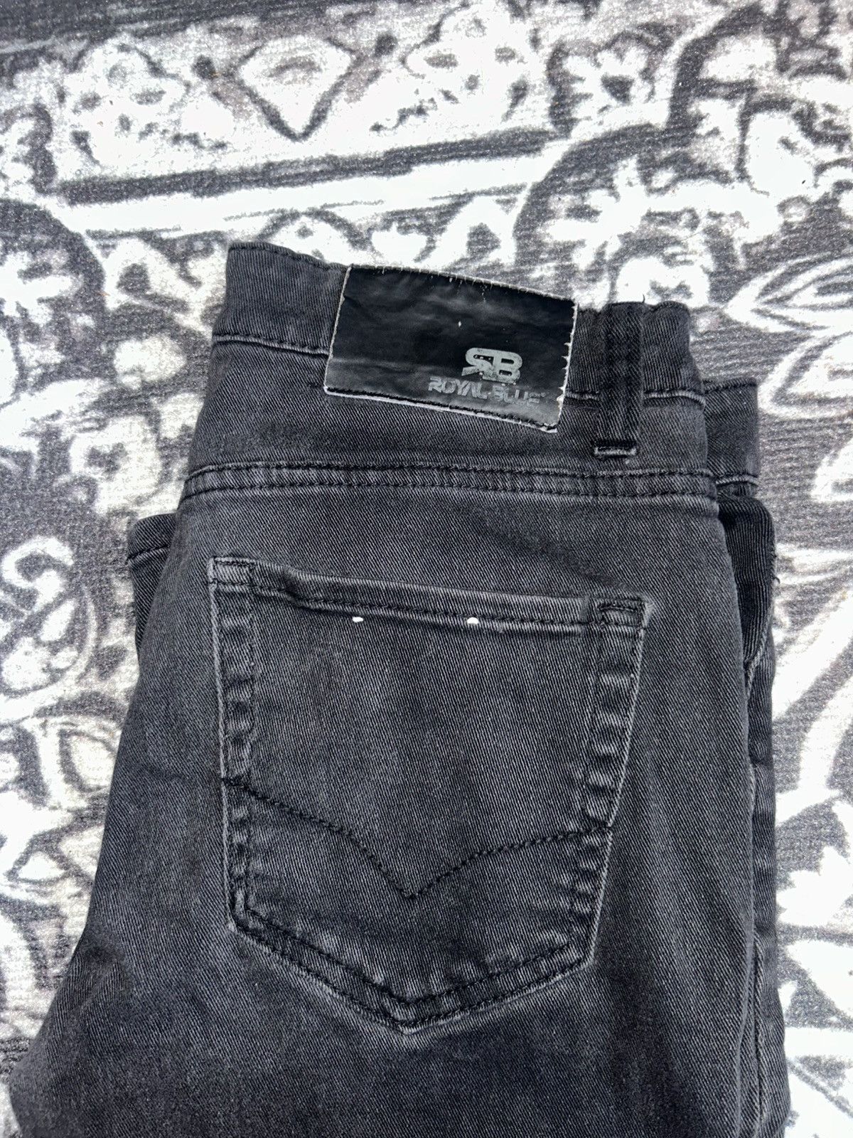 Other Royal Blue Black Denim Jeans Size US 29 - 4 Thumbnail