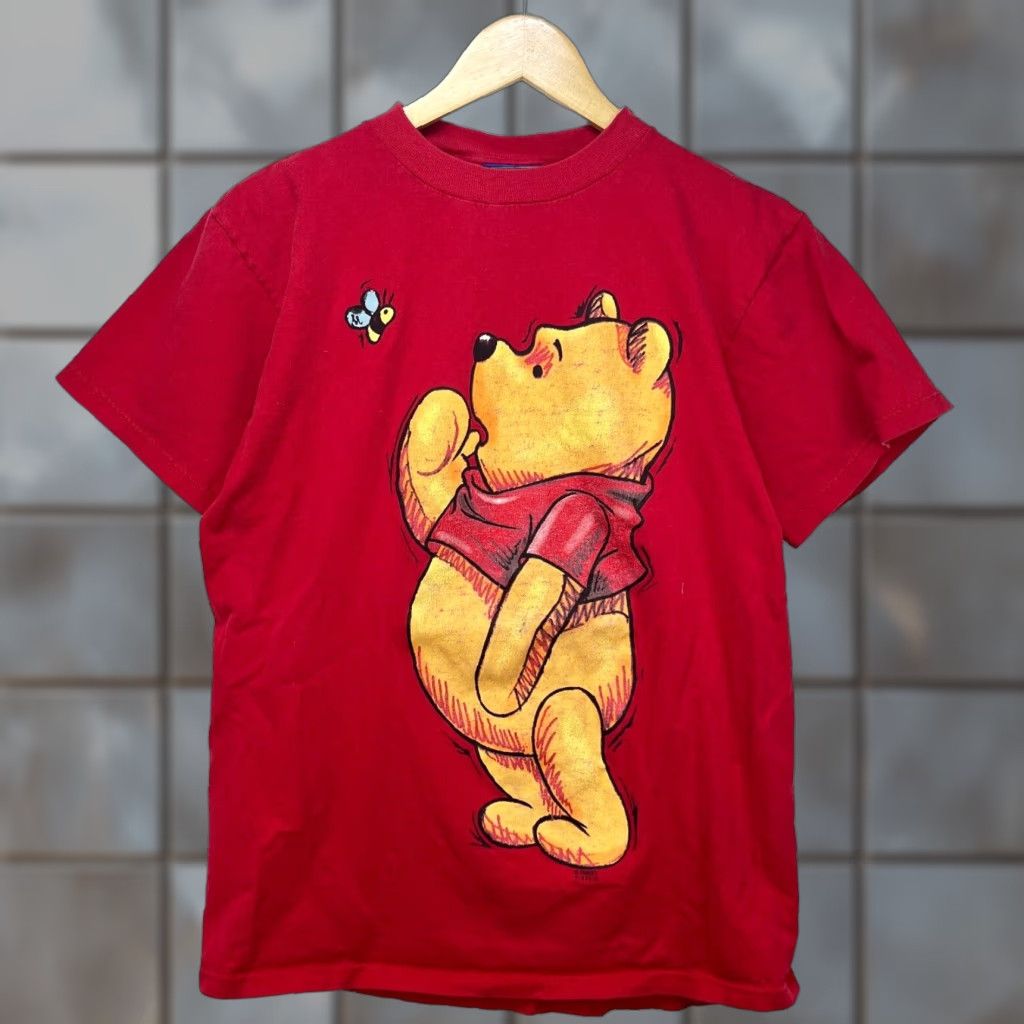 Disney VINTAGE Winnie the Pooh T Shirt Men M Red 90s Disney Shirt Short Sleeve Boys Mens Womens Size US M / EU 48-50 / 2 - 1 Thumbnail