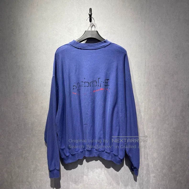 Balenciaga Balenciaga Wave Logo Printed Sweatshirt Size US M / EU 48-50 / 2 - 2 Thumbnail