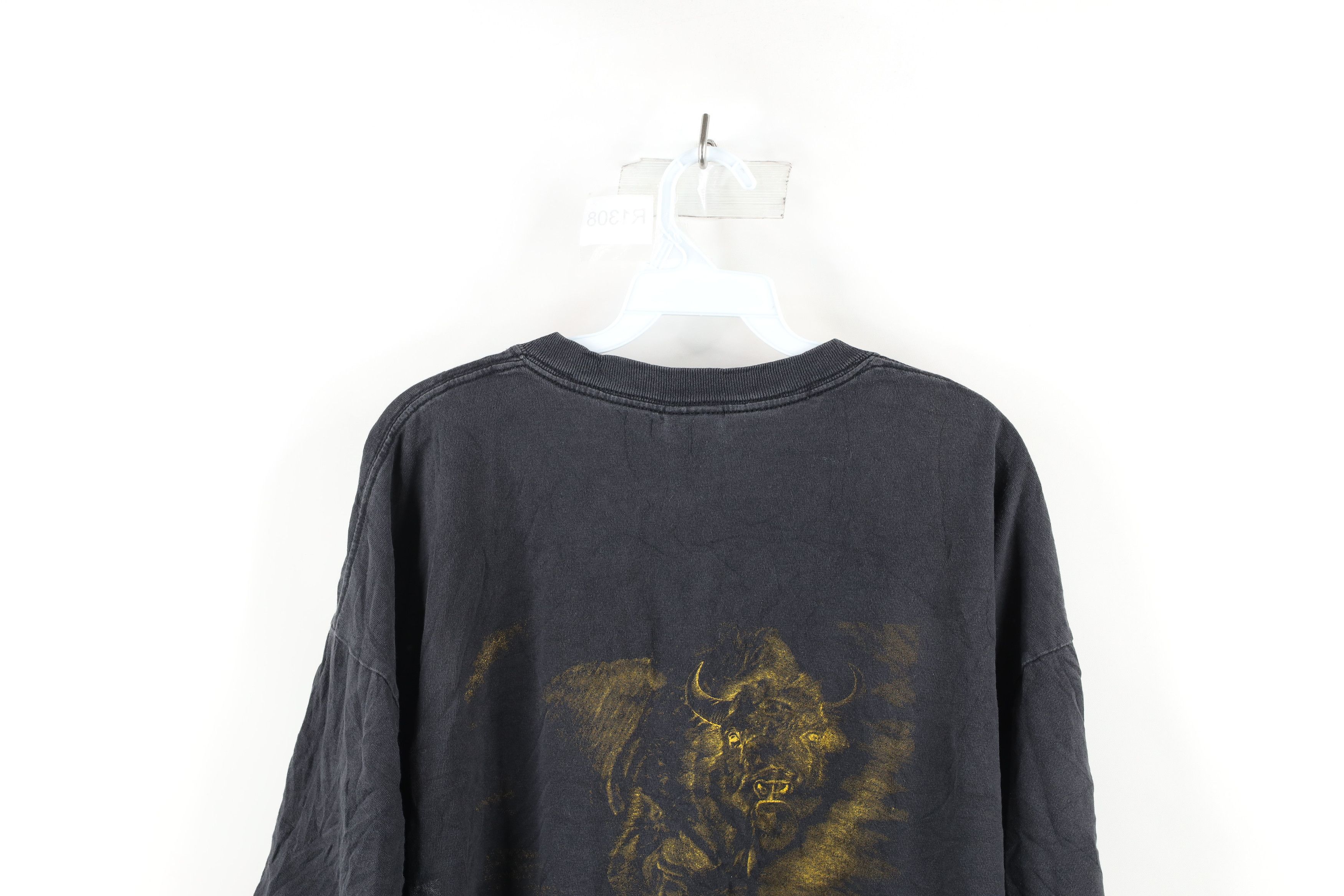 Vintage Vintage 90s Print Native American Alliance Buffalo T-Shirt Size US XXL / EU 58 / 5 - 14 Thumbnail