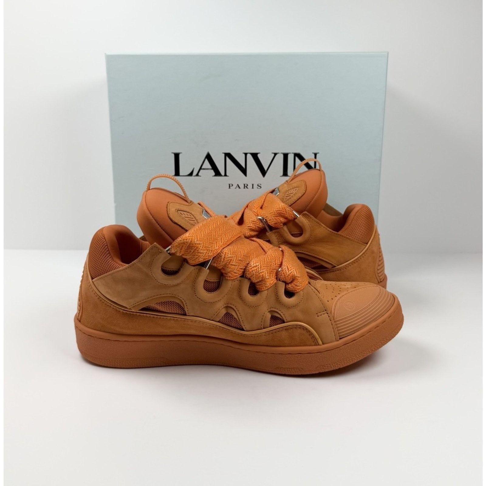 Lanvin Size 13- Lanvin Curb Mango Orange Sneakers NEW/RETAIL $1K Size US 13 / EU 46 - 5 Thumbnail