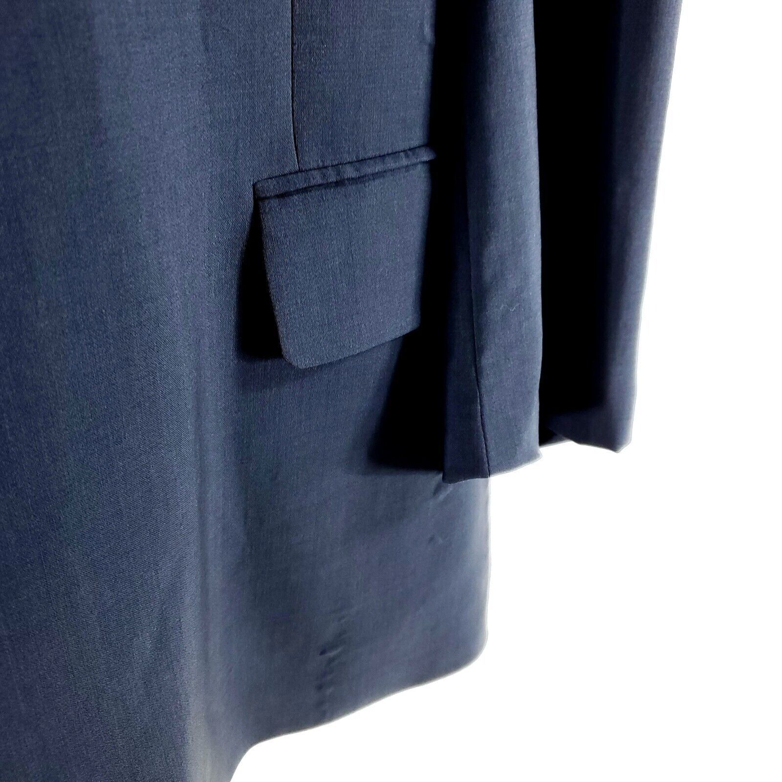 Arnold Brant DAMAGED Arnold Brant Marzotto Wool 3 Button Blazer 48L Blue Size 48L - 4 Thumbnail