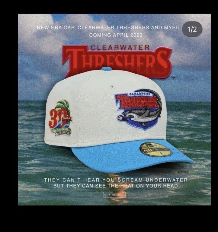 New Era Myfitteds Clearwater threshers 30 years patch jaws size 7 br Size ONE SIZE - 7 Thumbnail