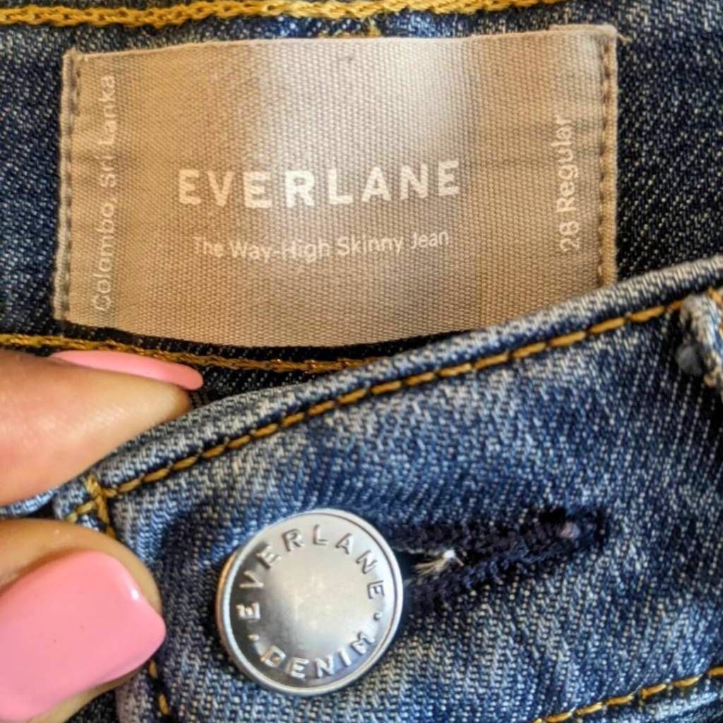 Everlane Everlane Way-High Skinny Jeans Size 28 Dark Wash High-Rise S Size 28" / US 6 / IT 42 - 3 Thumbnail