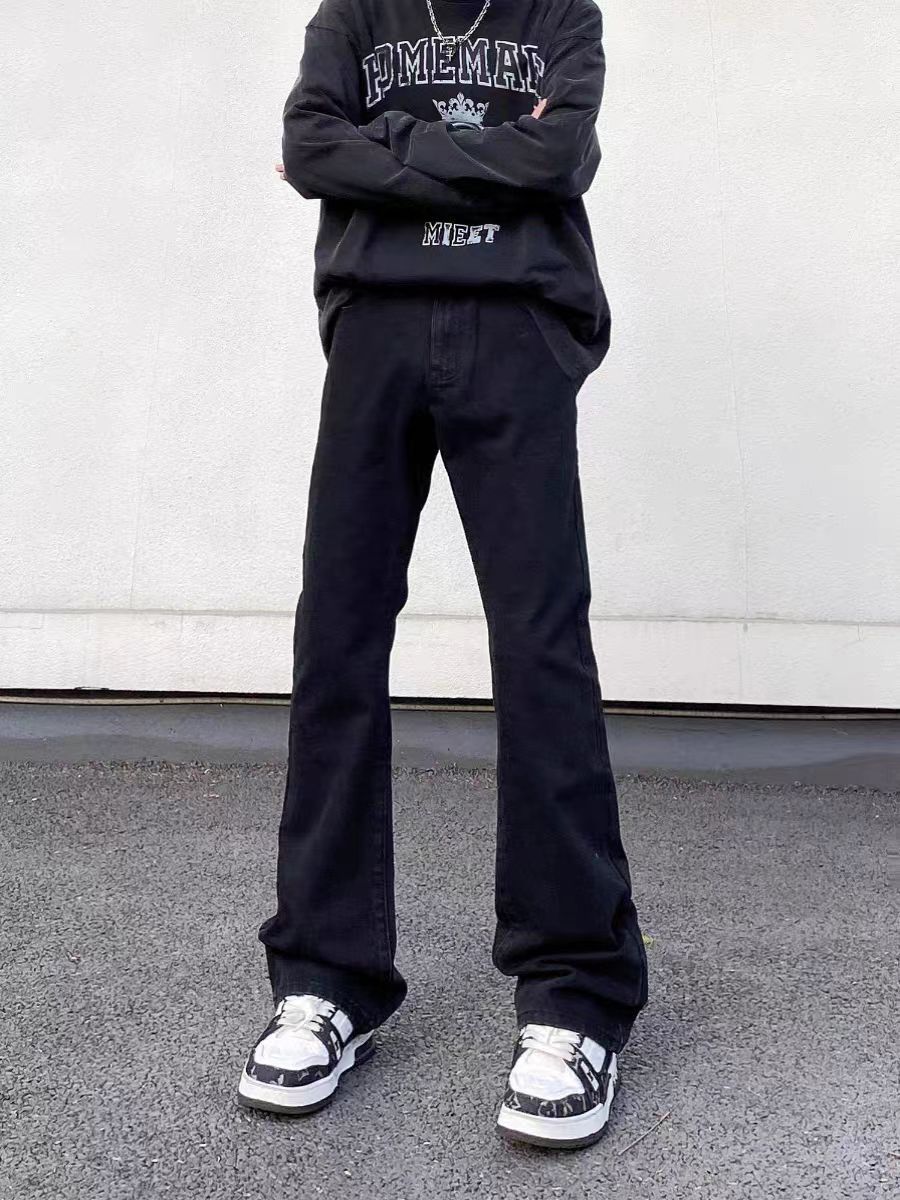 Designer × Jean × Vintage Street Hip Hop Embroidered Micro Flare Jeans Size US 34 / EU 50 - 3 Thumbnail