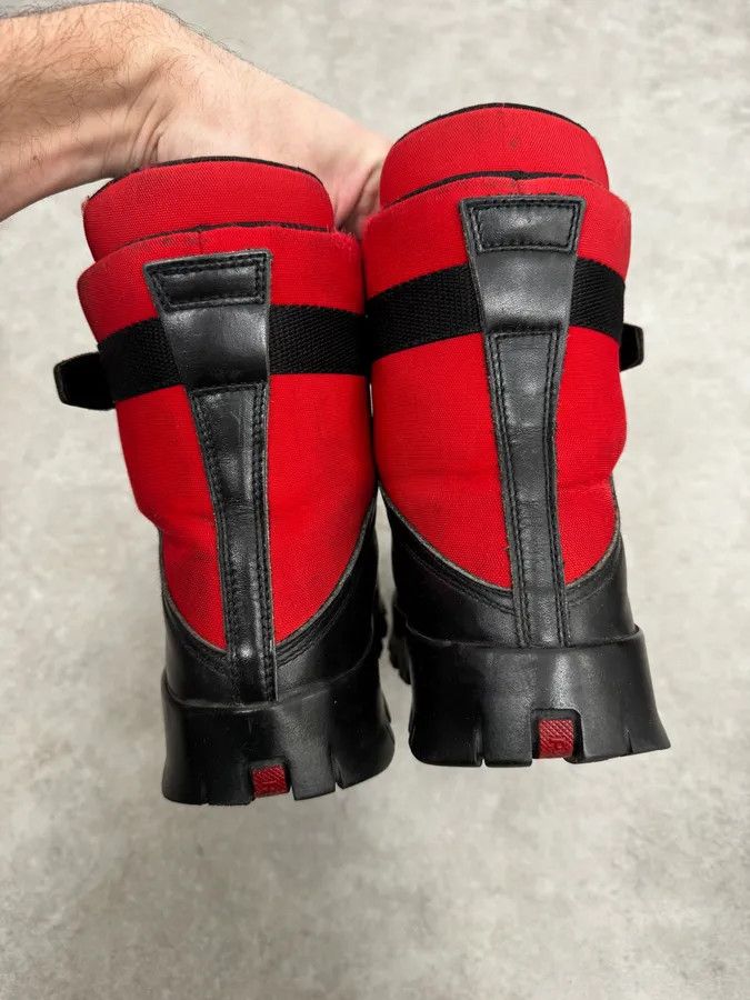 Prada 2000s Prada Black & Red Leather High Boots Size US 8 / IT 38 - 5 Thumbnail
