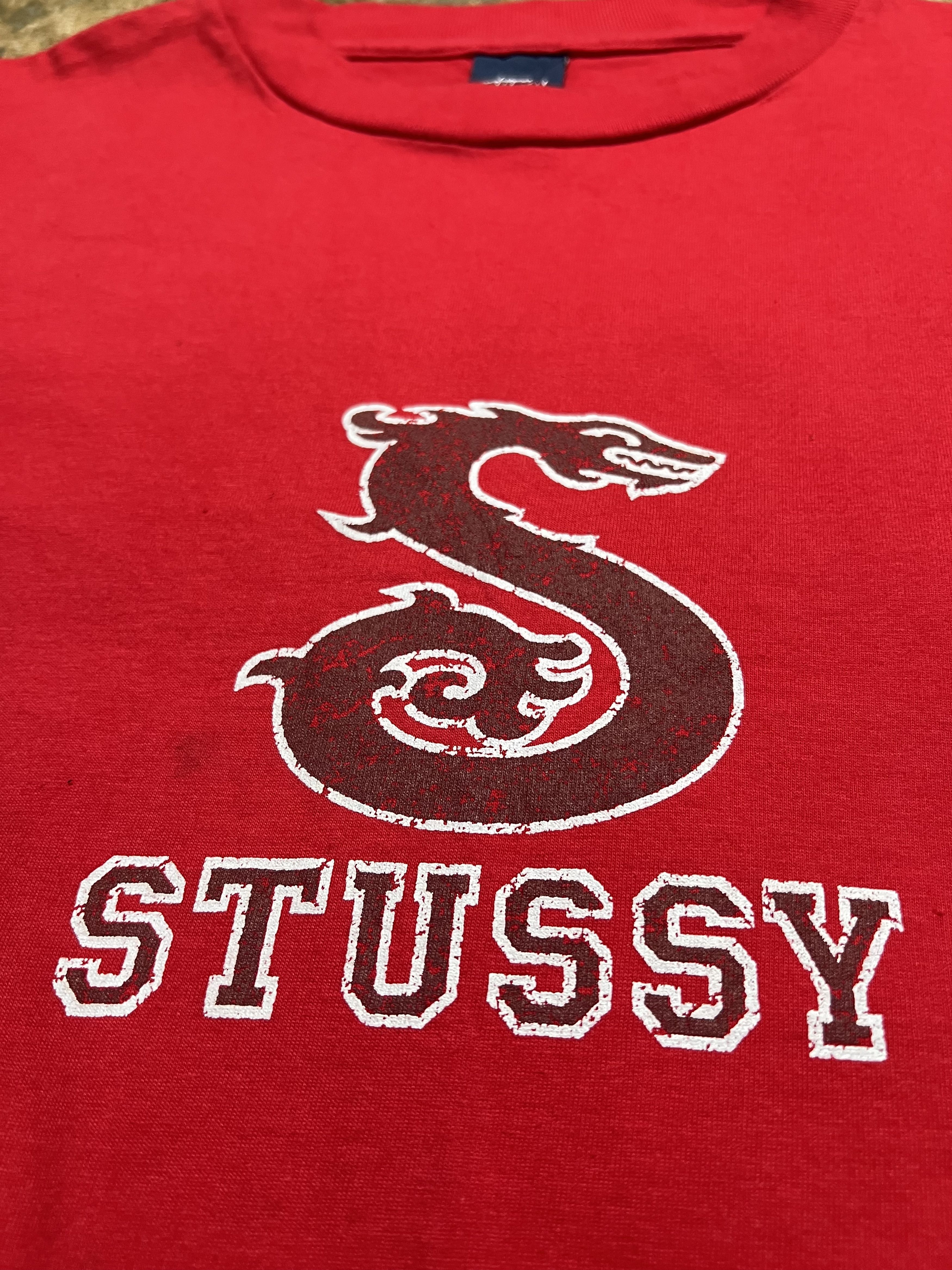 Stussy × Vintage 90s Stussy S Dragon Tshirt Tee y2k style Size US L / EU 52-54 / 3 - 2 Thumbnail