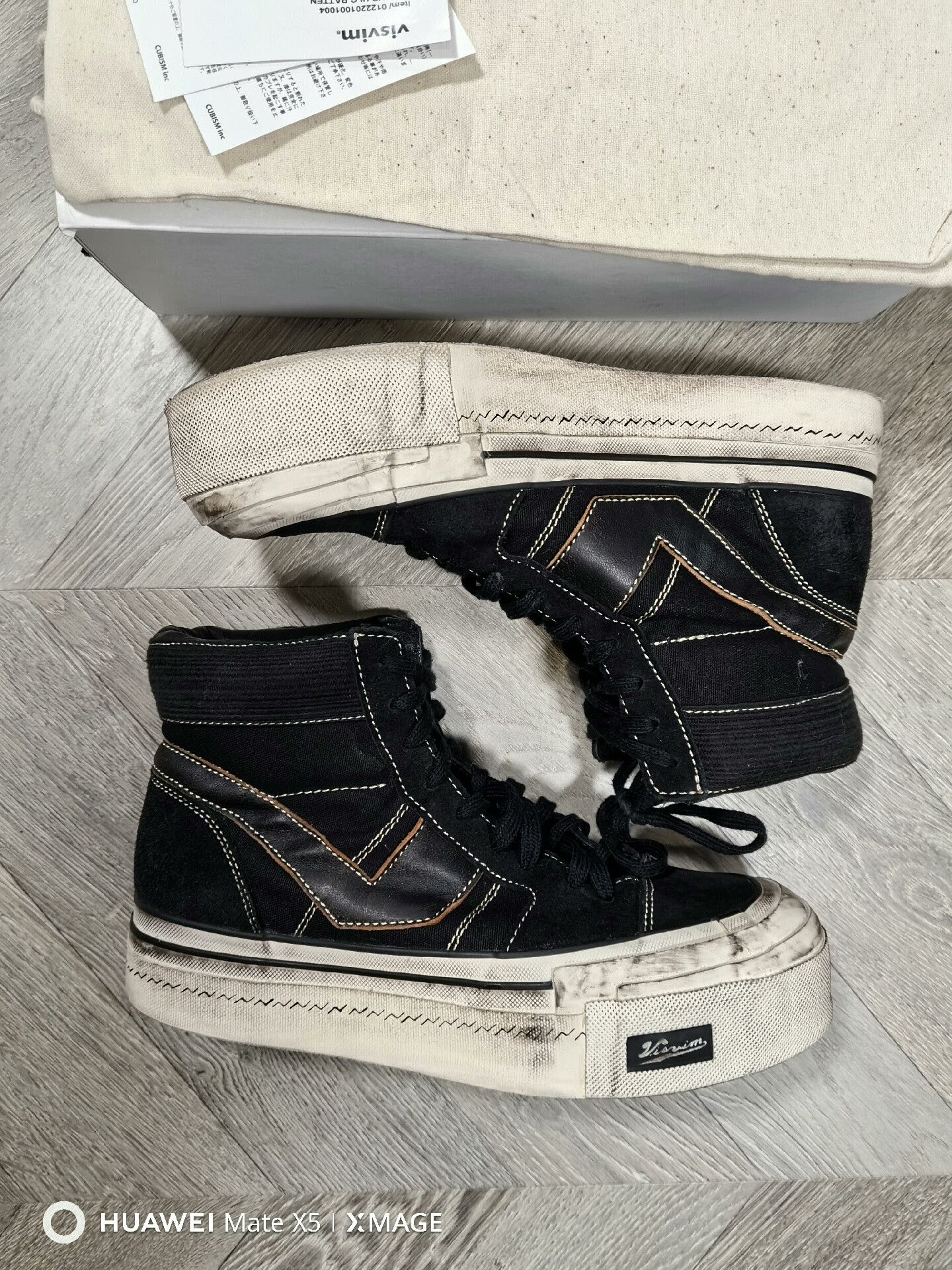 visvim 22aw zephyr hi g.patten sneakers