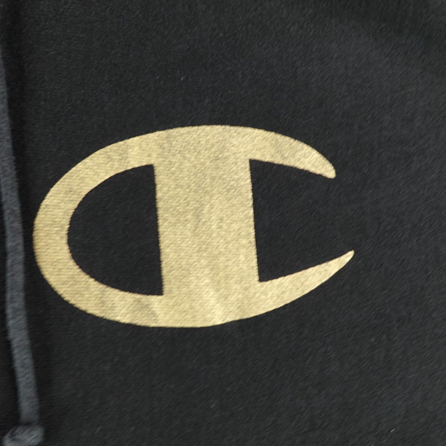 Champion VINTAGE Champion Hoodie Mens Medium Black Gold Reverse Weave Full Zip Sweatshirt Jacket Size US M / EU 48-50 / 2 - 3 Thumbnail