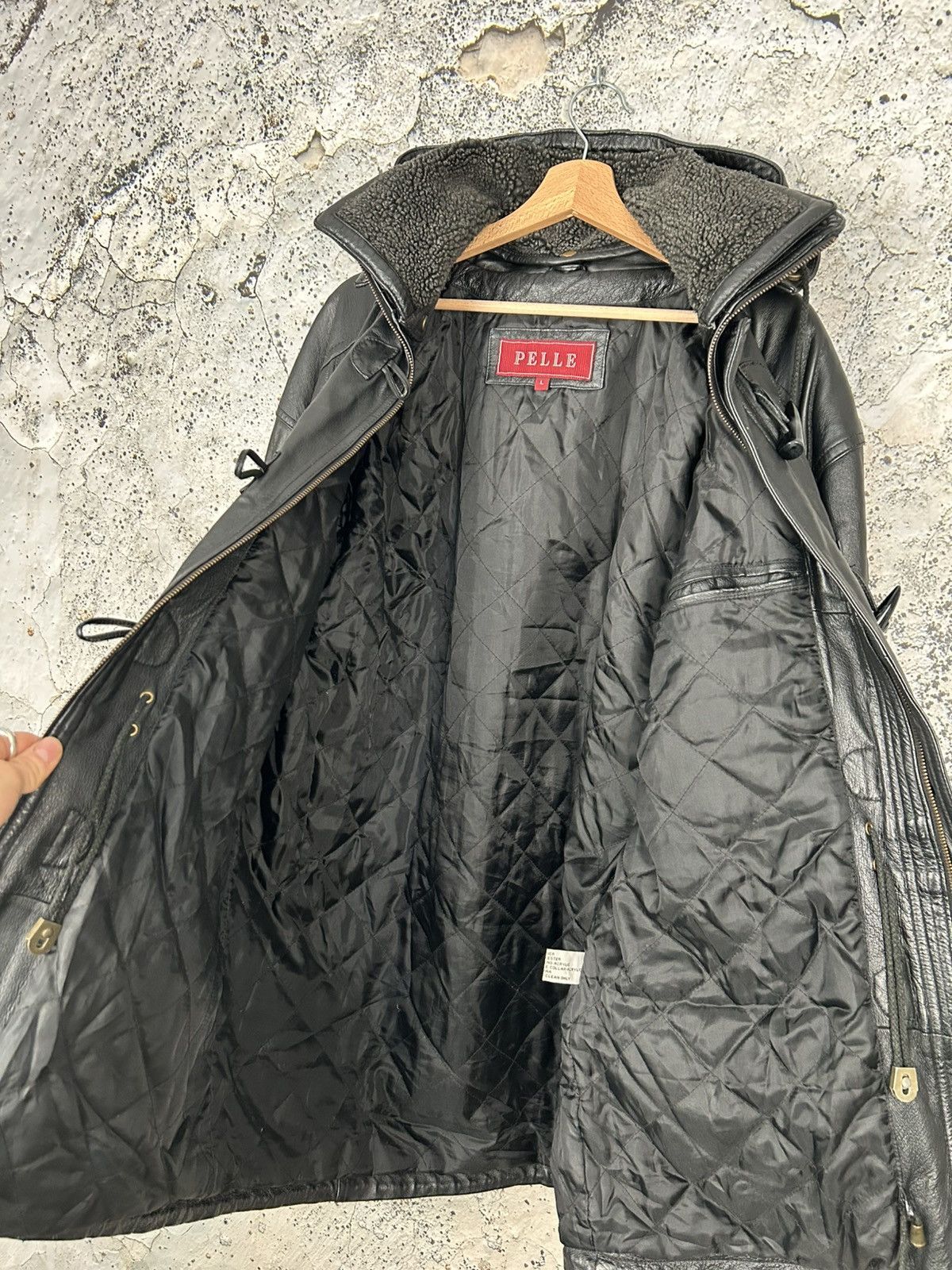 Genuine Leather Vintage Avant Garde Genuine Leather Jacket Heavy Coat Size US L / EU 52-54 / 3 - 5 Thumbnail
