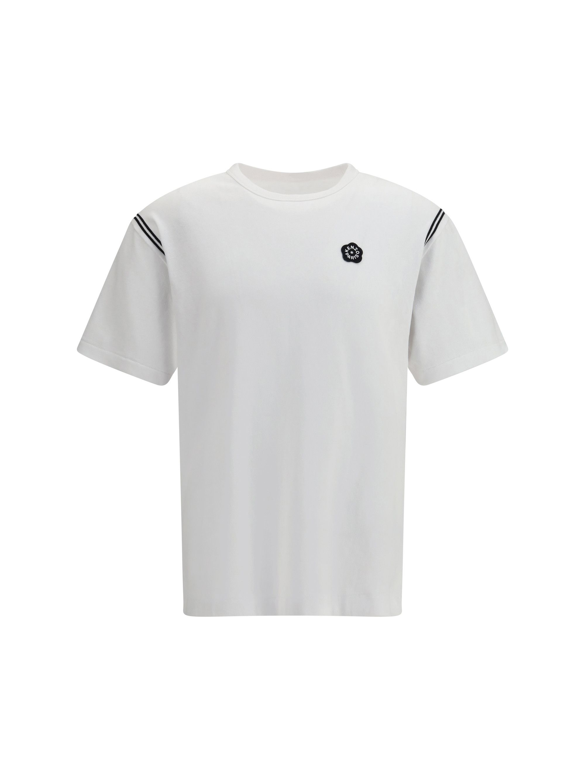 Cotton T-shirt embroidered with Boke Flower 2.0