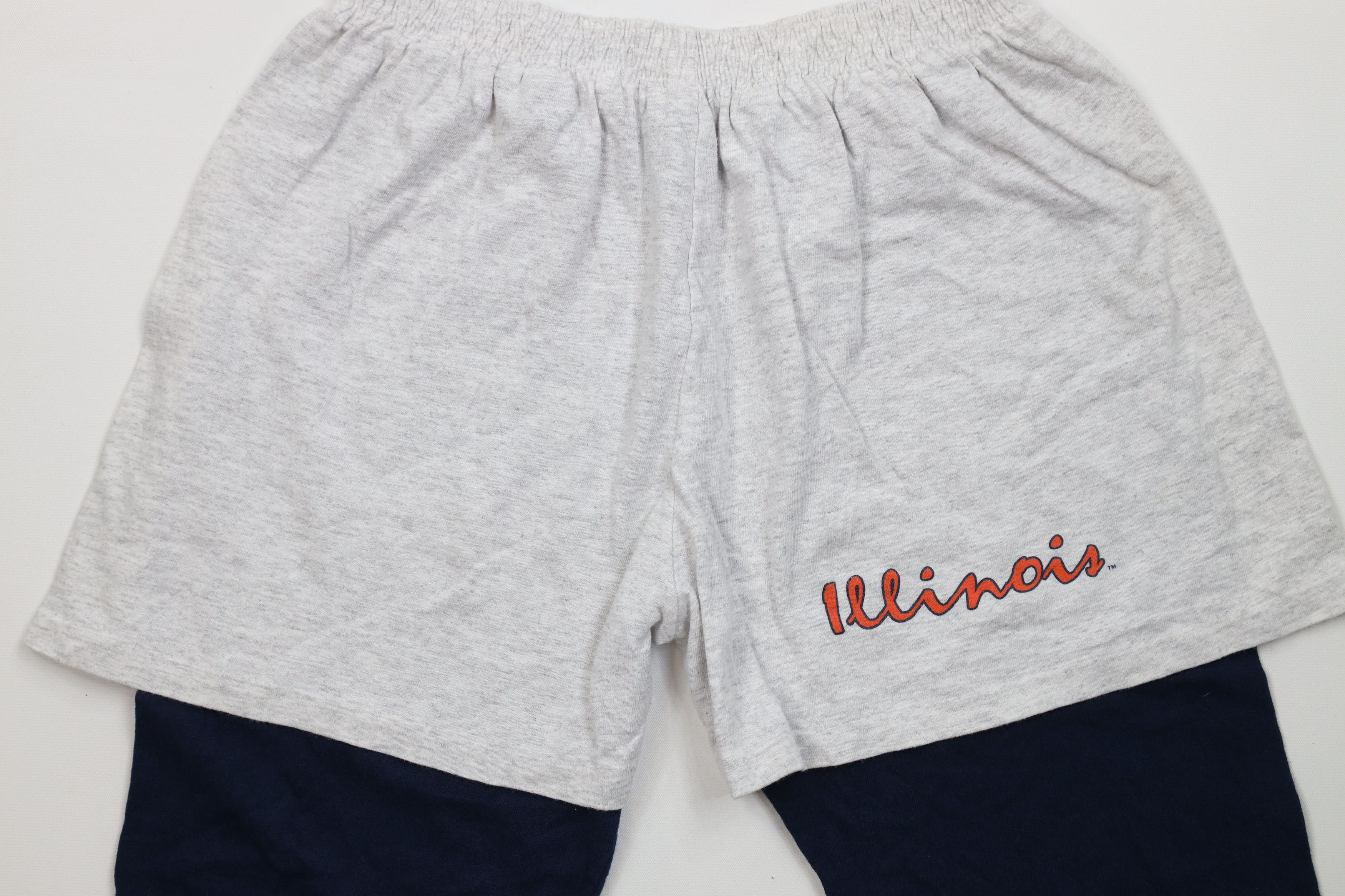Vintage Vintage 90s University of Illinois Layered Shorts Cotton USA Size US 34 / EU 50 - 3 Thumbnail
