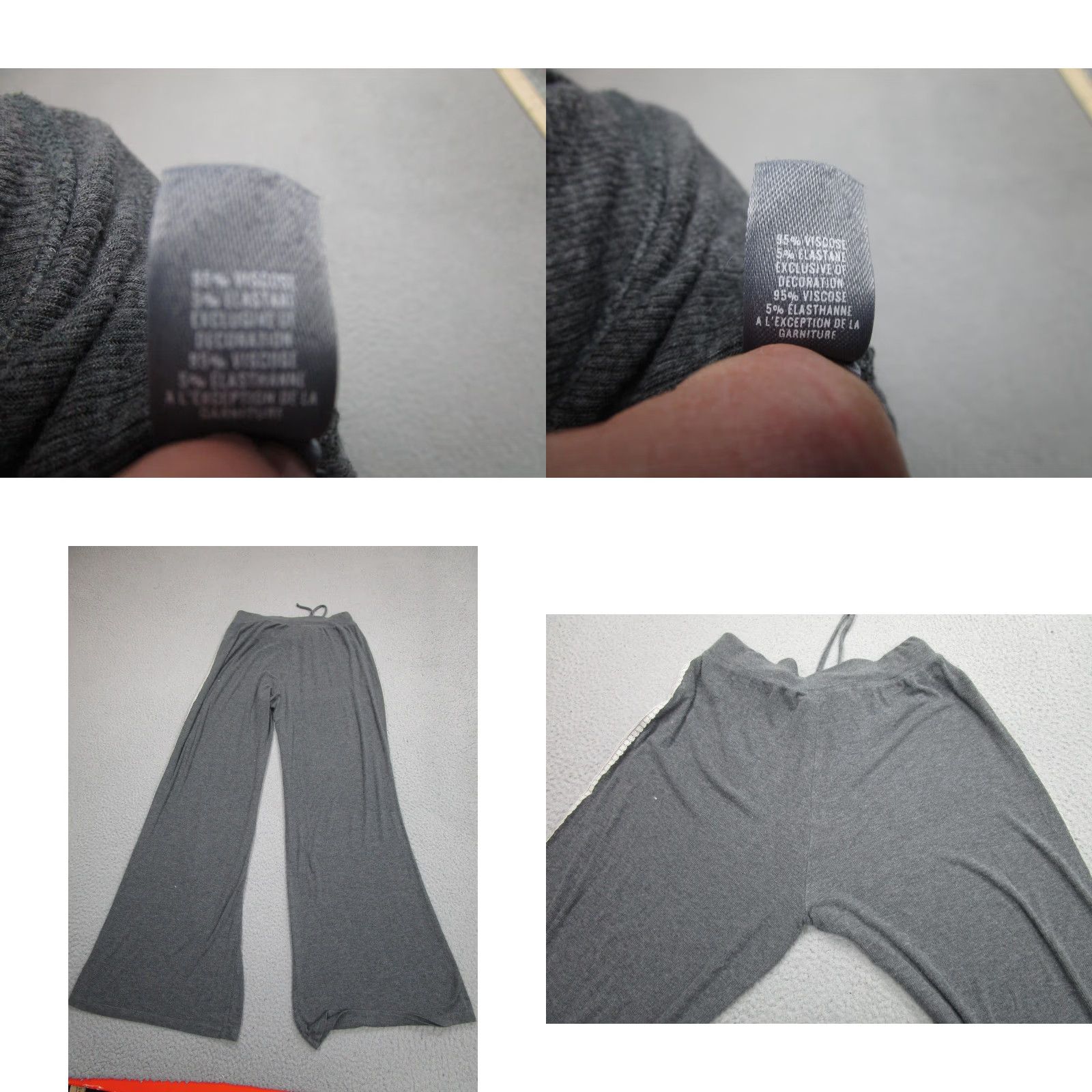Vintage Aerie Lounge Pants Womens Small Gray Jersey Lace Trim Drawstring Soft Size S / US 4 / IT 40 - 9 Thumbnail