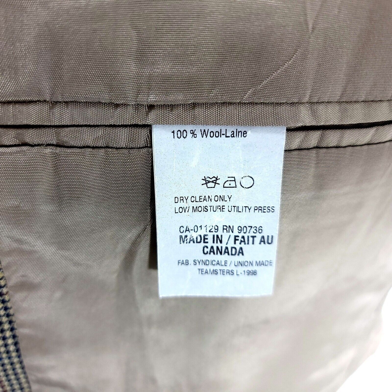 Lauren Ralph Lauren Lauren Ralph Lauren Wool 2 Button Sport Coat 42R Tan Houndst Size 42R - 10 Thumbnail