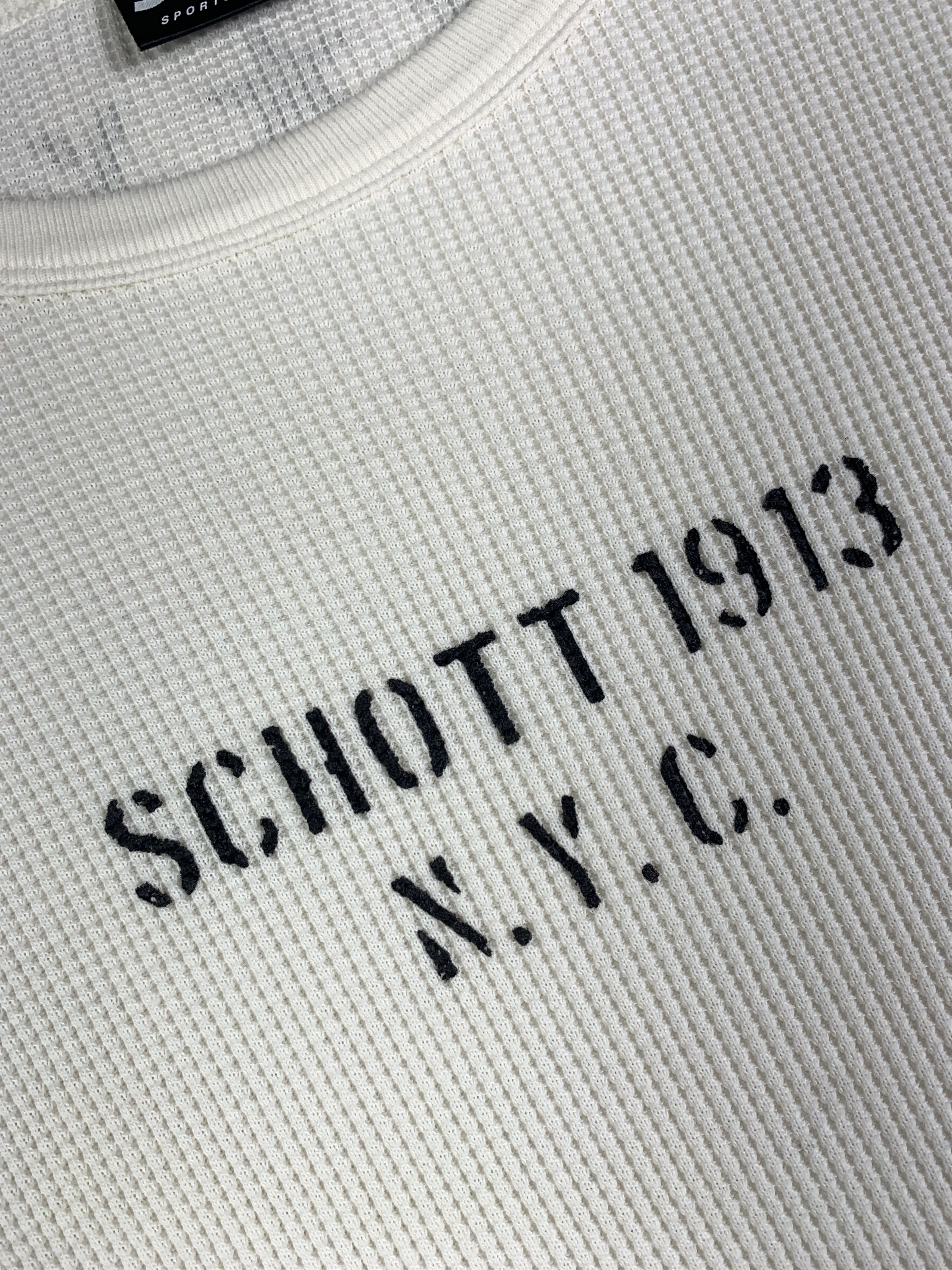 Schott Schott NYC White Inner Military Thermal Tee (L) Size L / US 10 / IT 46 - 2 Thumbnail