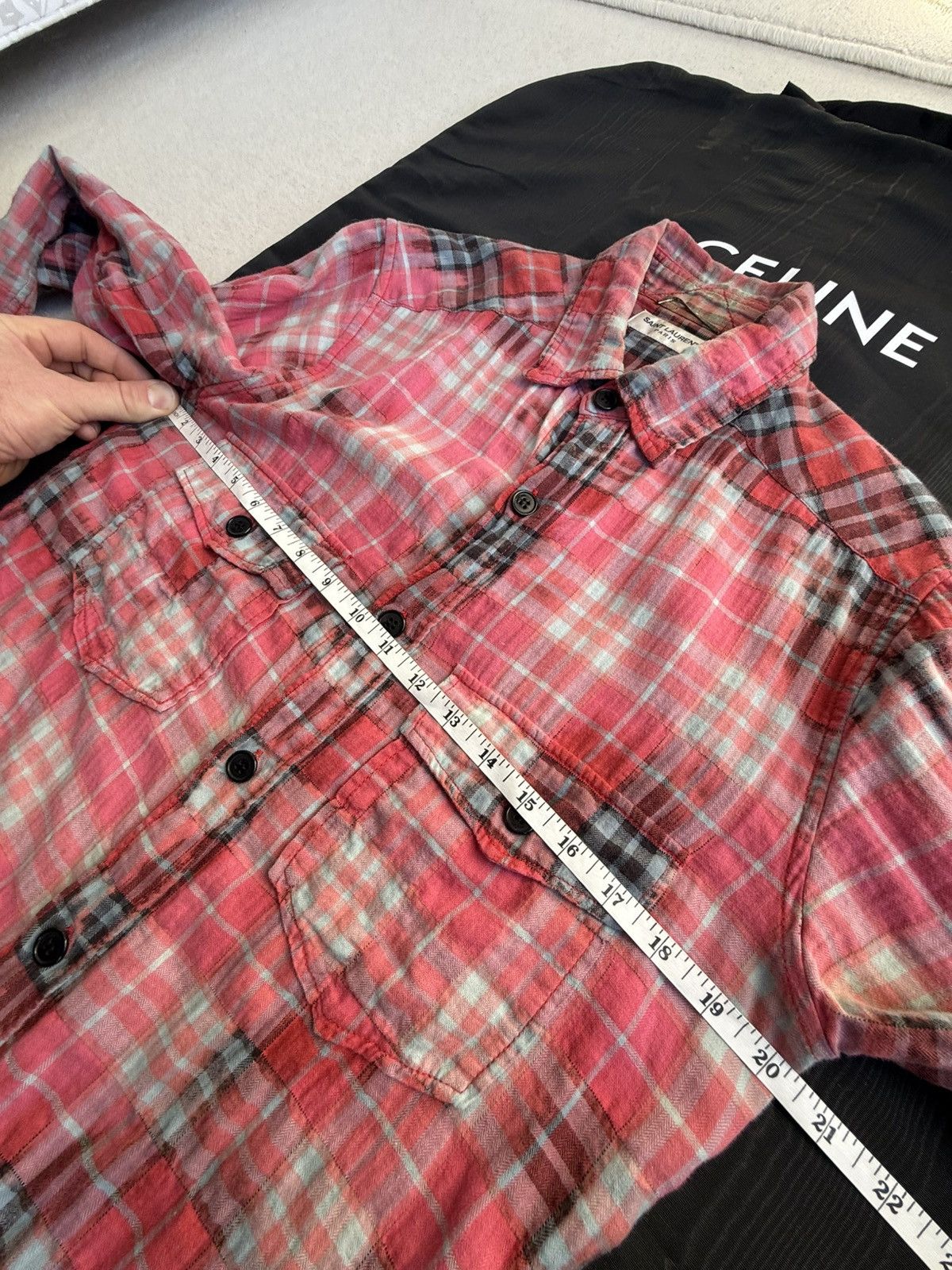 Saint Laurent Paris SS16 Holy Grail Saint Laurent Hedi Slimane raw hem flannel S Size US S / EU 44-46 / 1 - 7 Thumbnail